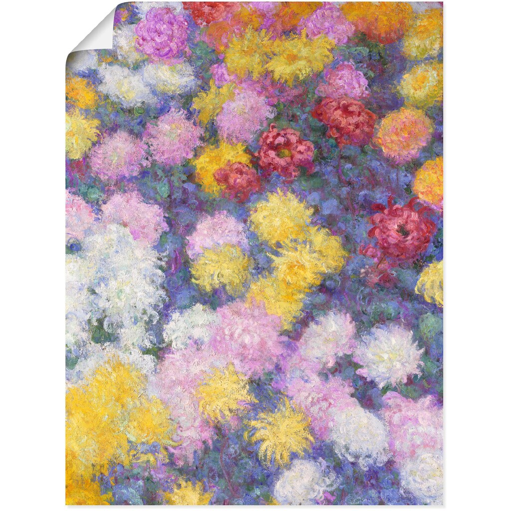 Wohnen Wohnaccessoires Artland Wandbild »Chrysanthemen. 1897«, Blumenwiese, (1 St.), in vielen Größen & Produktarten -Leinwandbi