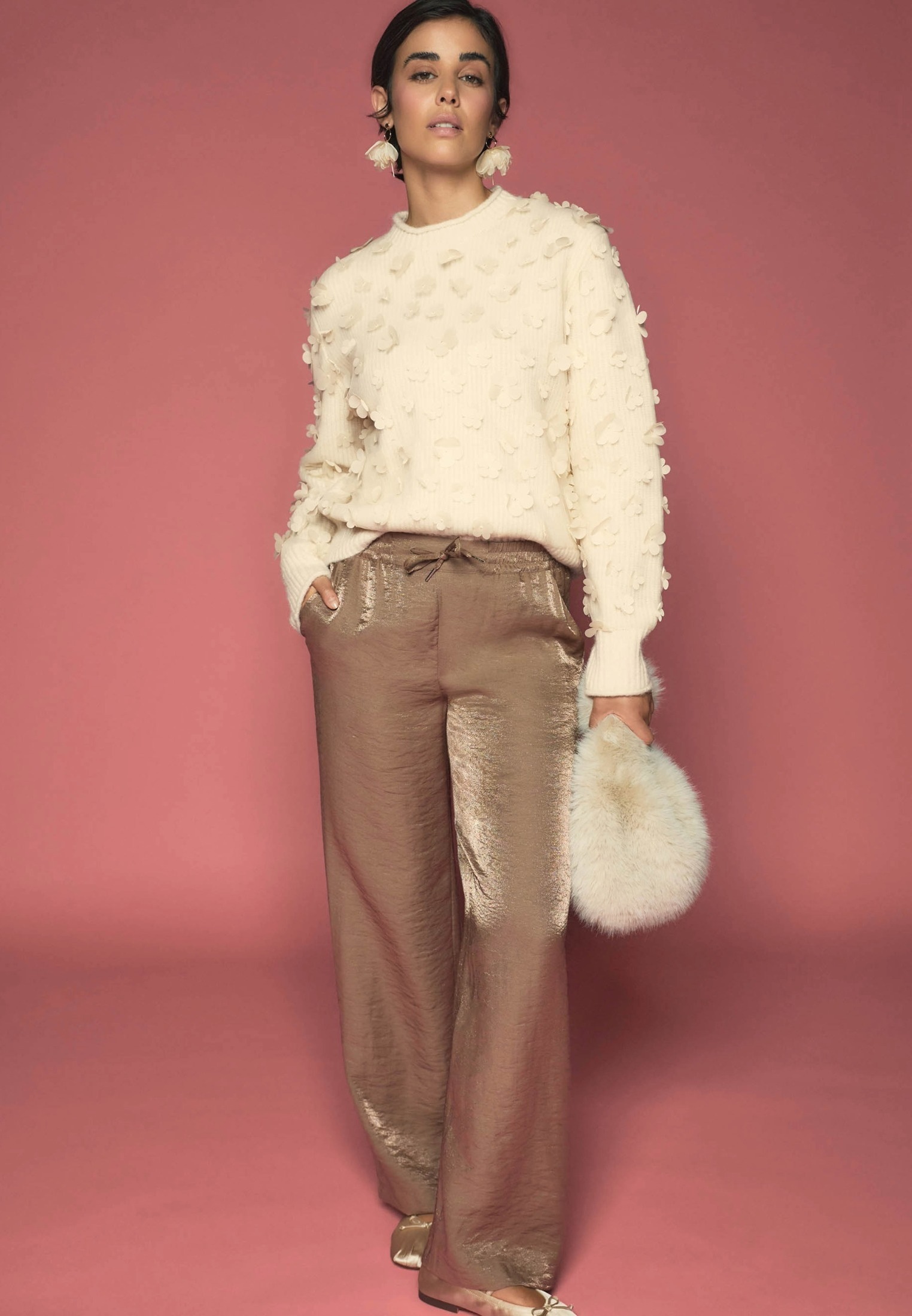 Zero Stoffhose »Damen mit Knittereffekt 30 Inch«  Bindedetail