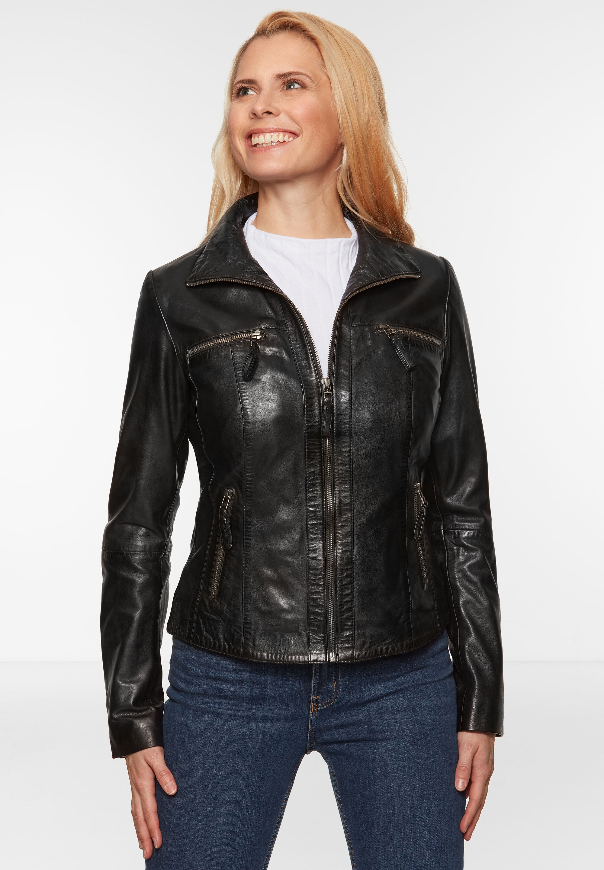 7eleven Bikerjacke »SENONA« ohne Kapuze im Uni-Design
