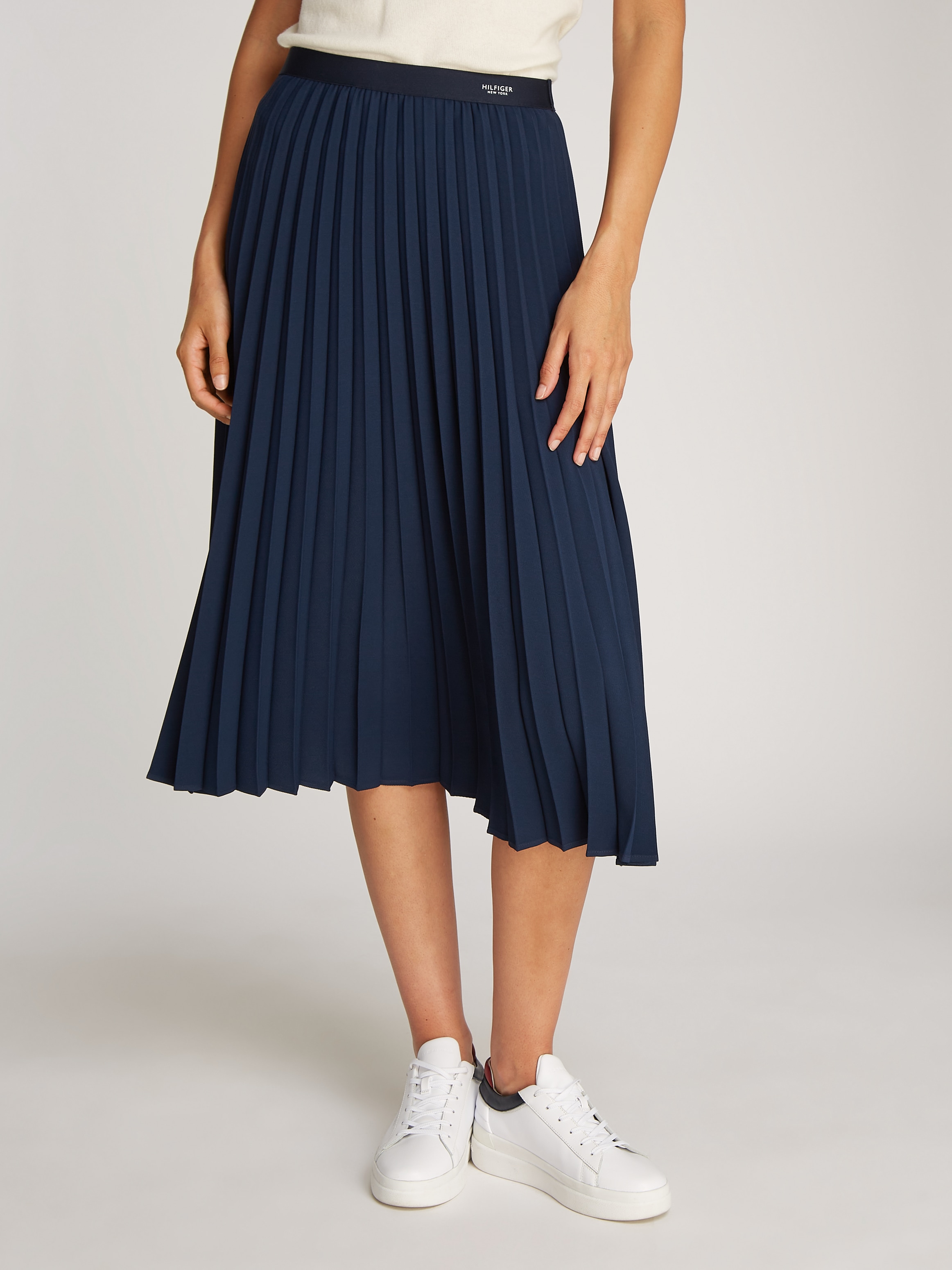 Plisseerock »FLUID PLEATED PULL ON MIDI SKIRT«, mit rundum Falten