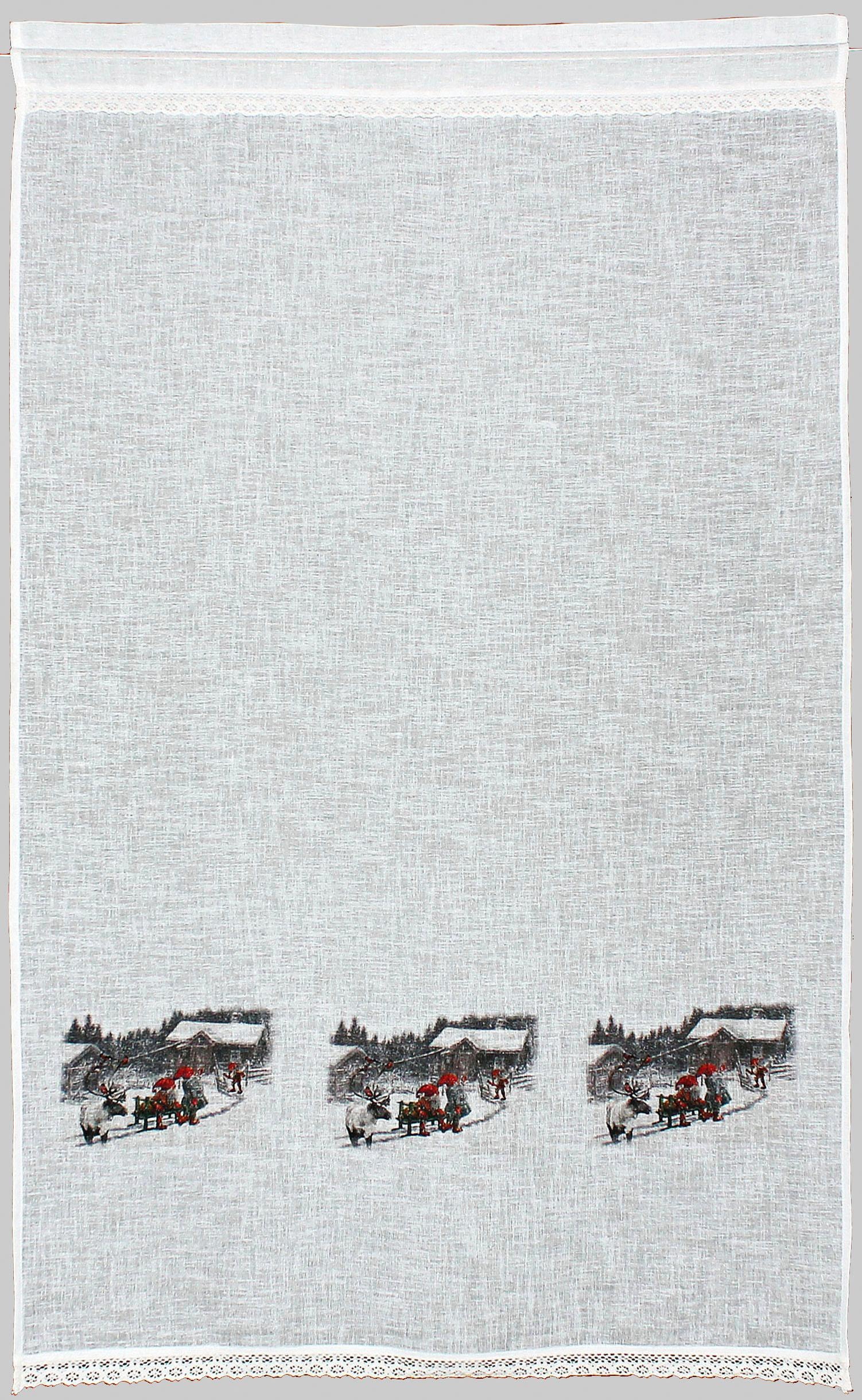 HOSSNER - ART OF HOME DECO Gardine "Wintermärchen" Stangendurchzug 1 Stk. t günstig online kaufen