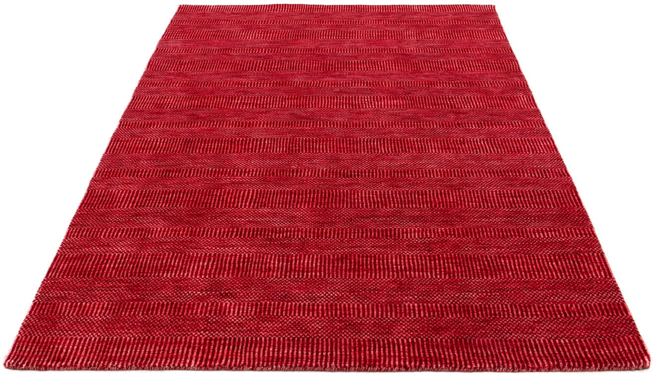 morgenland Designteppich "Designer Einfarbig Rosso 182 x 132 cm", rechteckig, Sehr weicher Flor