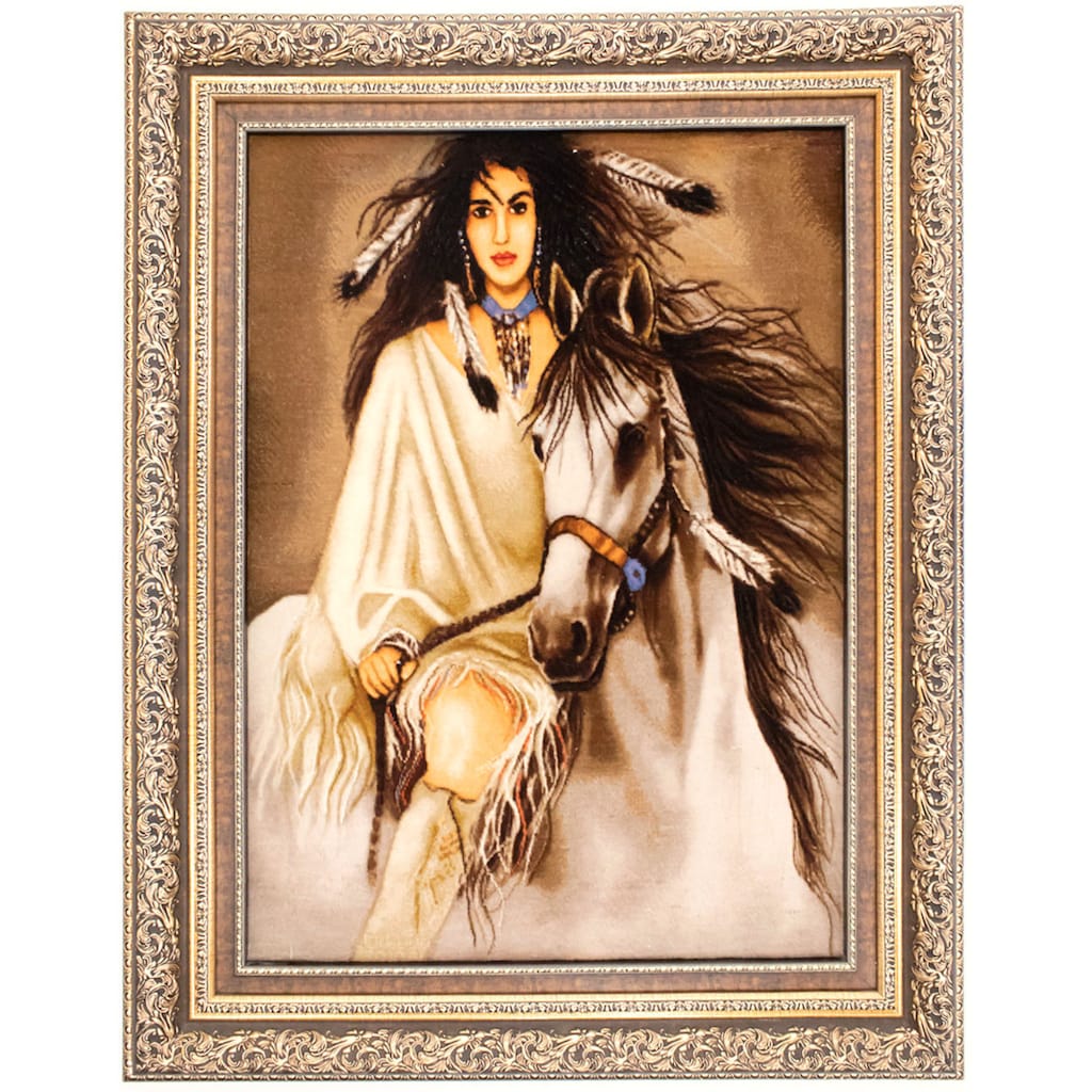 morgenland Wandteppich »Bild-Teppich Figurativ 102 x 81 cm«, rechteckig