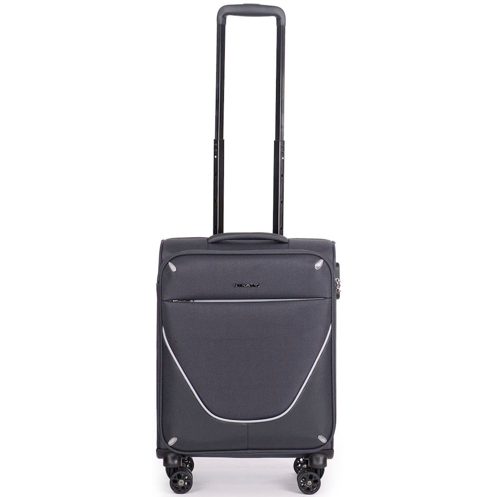 Stratic Weichgepäck-Trolley »Strong S, anthracite«, 4 Rollen, Handgepäck Reisekoffer Reisegepäck TSA-Schloss