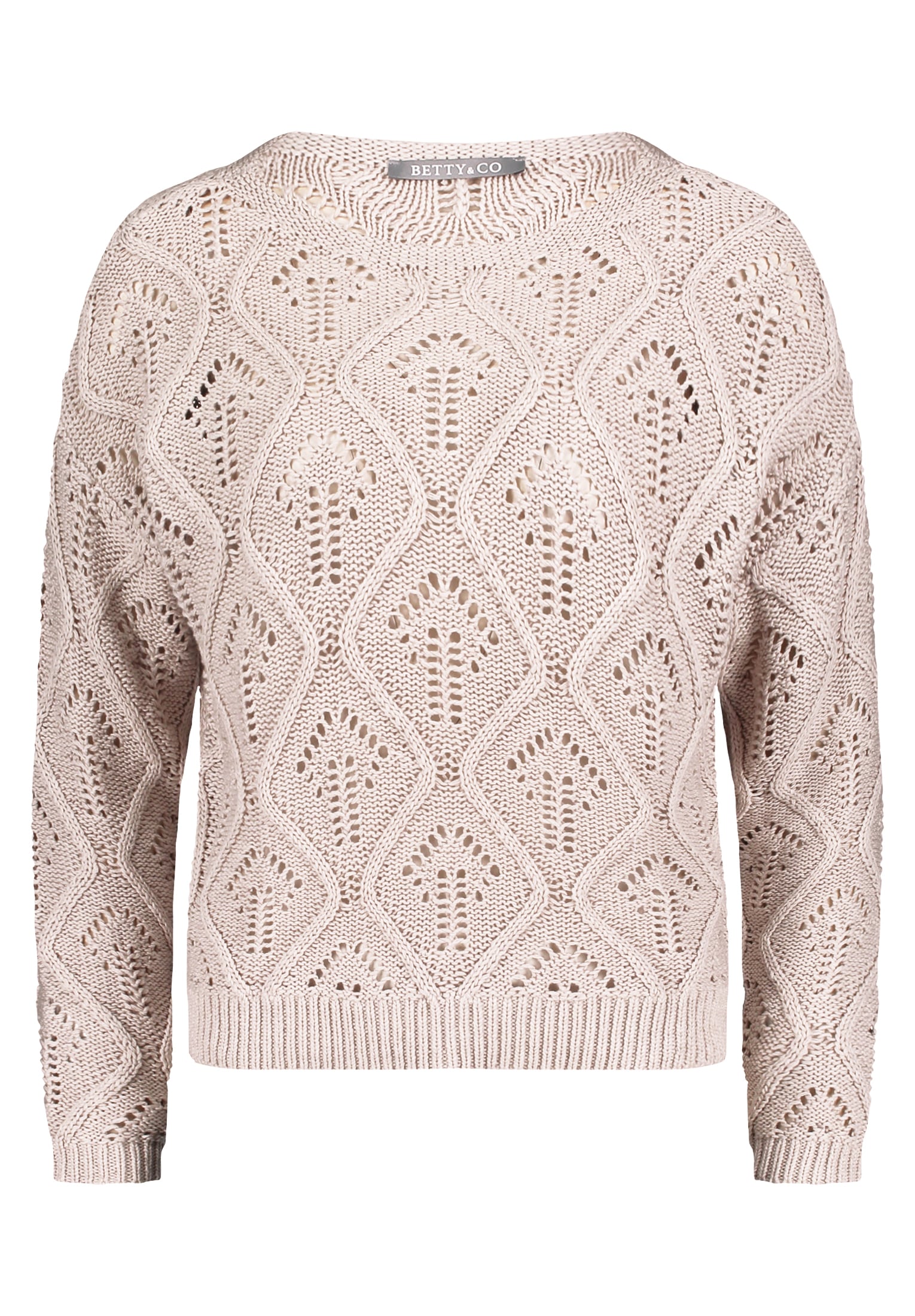 Betty&Co Strickpullover »Betty & Co Lochstrick-Pullover mit Strickdetails«, (1 tlg.), Rippbündchen