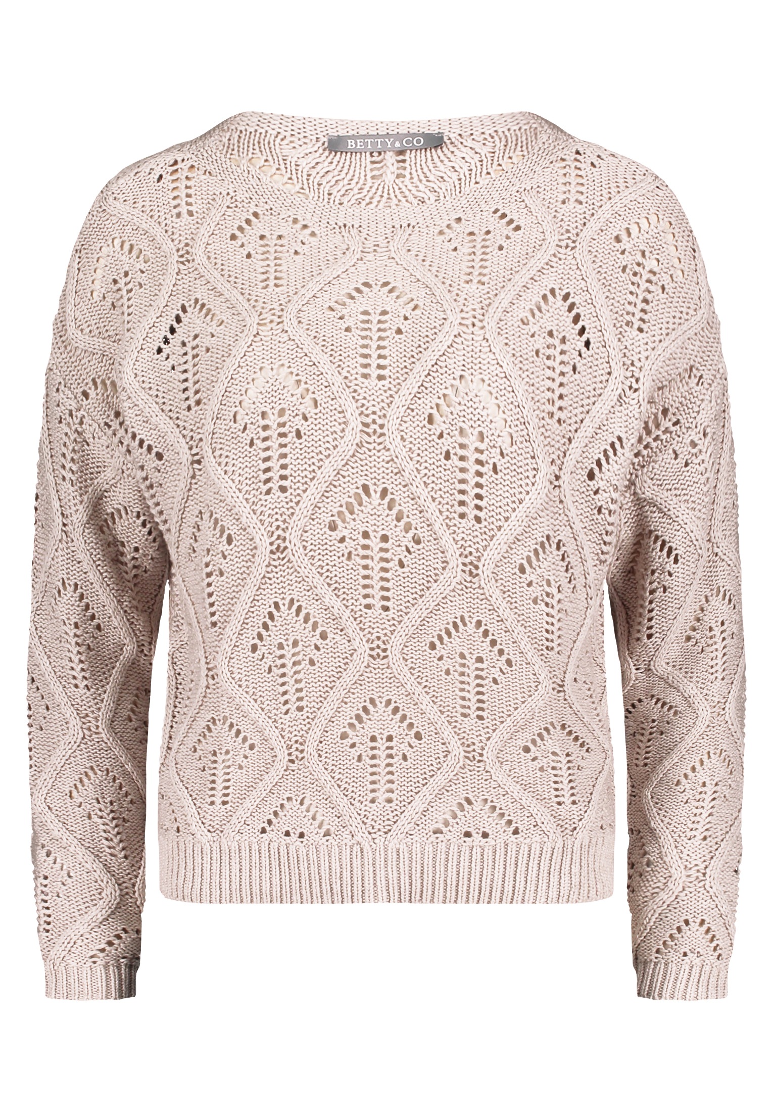 Betty&Co Strickpullover "Betty & Co Damen Lochstrick-Pullover mit Strickdet günstig online kaufen