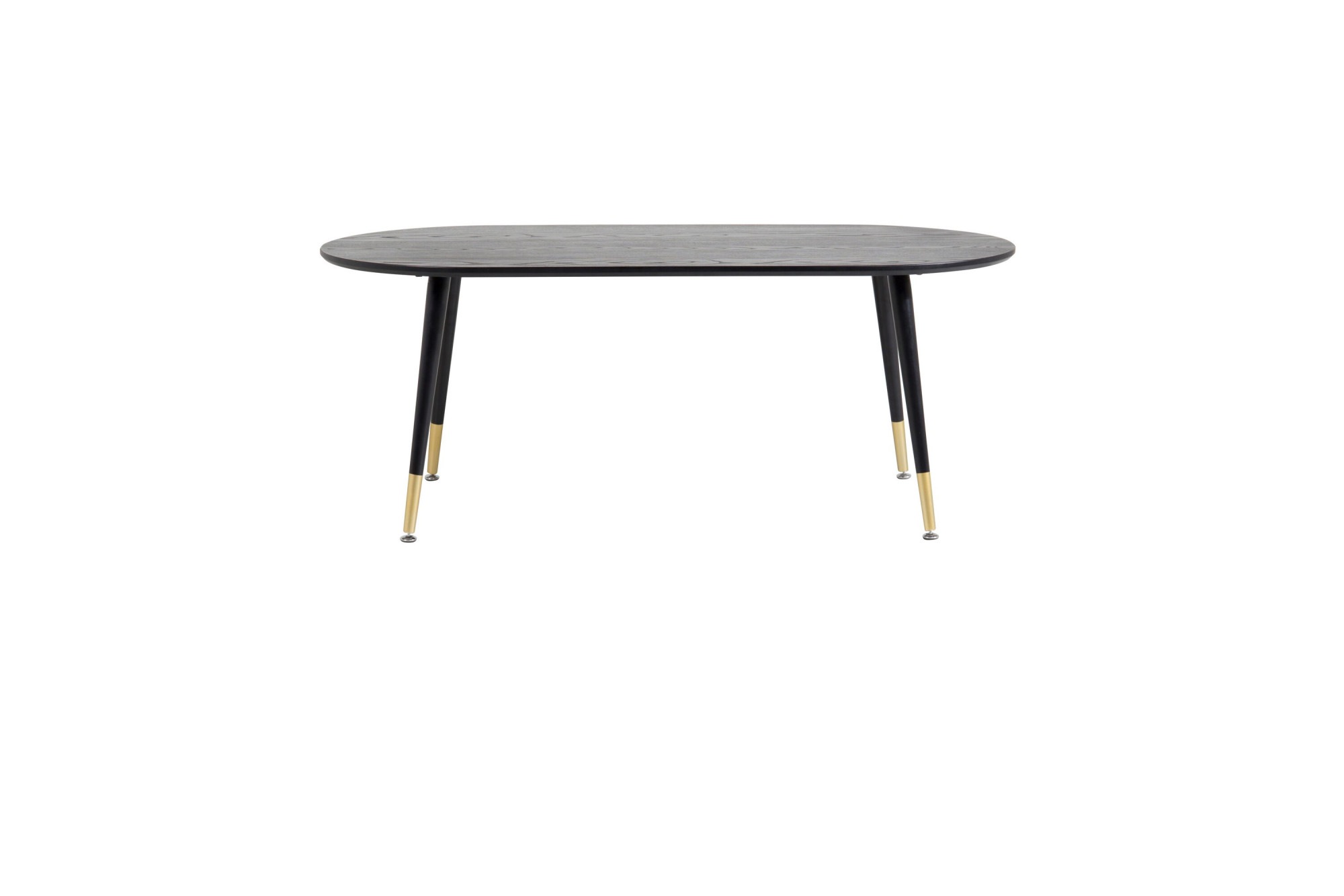 Venture Home Couchtisch »Dipp, Couchtisch in elegantem Schwarz mit Messing-Detail, 120 × 60 cm« Sofatisch, Furnier, Stahl, rechteckig, edel