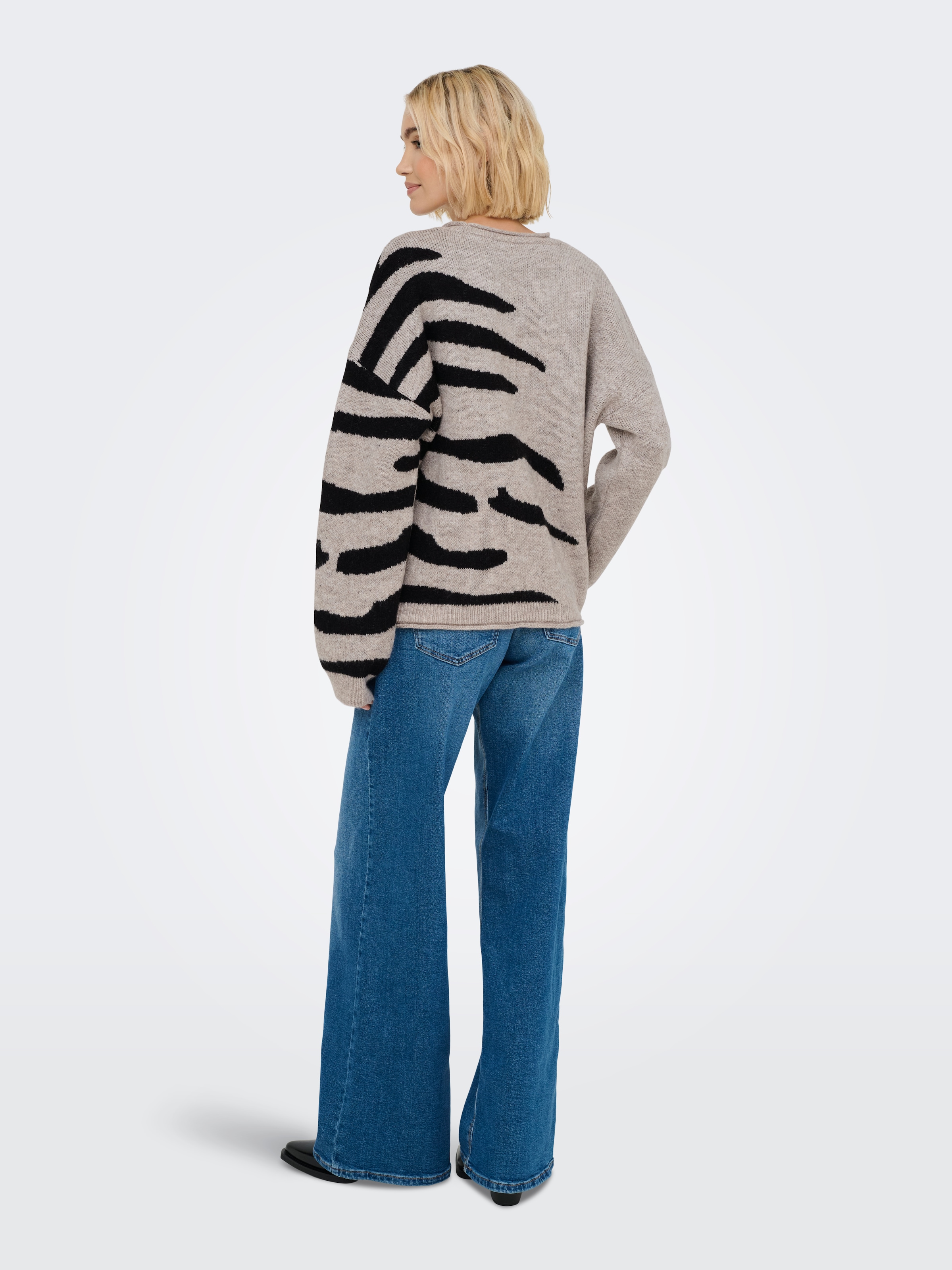 ONLY Rundhalspullover »ONLJADE PATTERN LS O-NECK EX KNT«