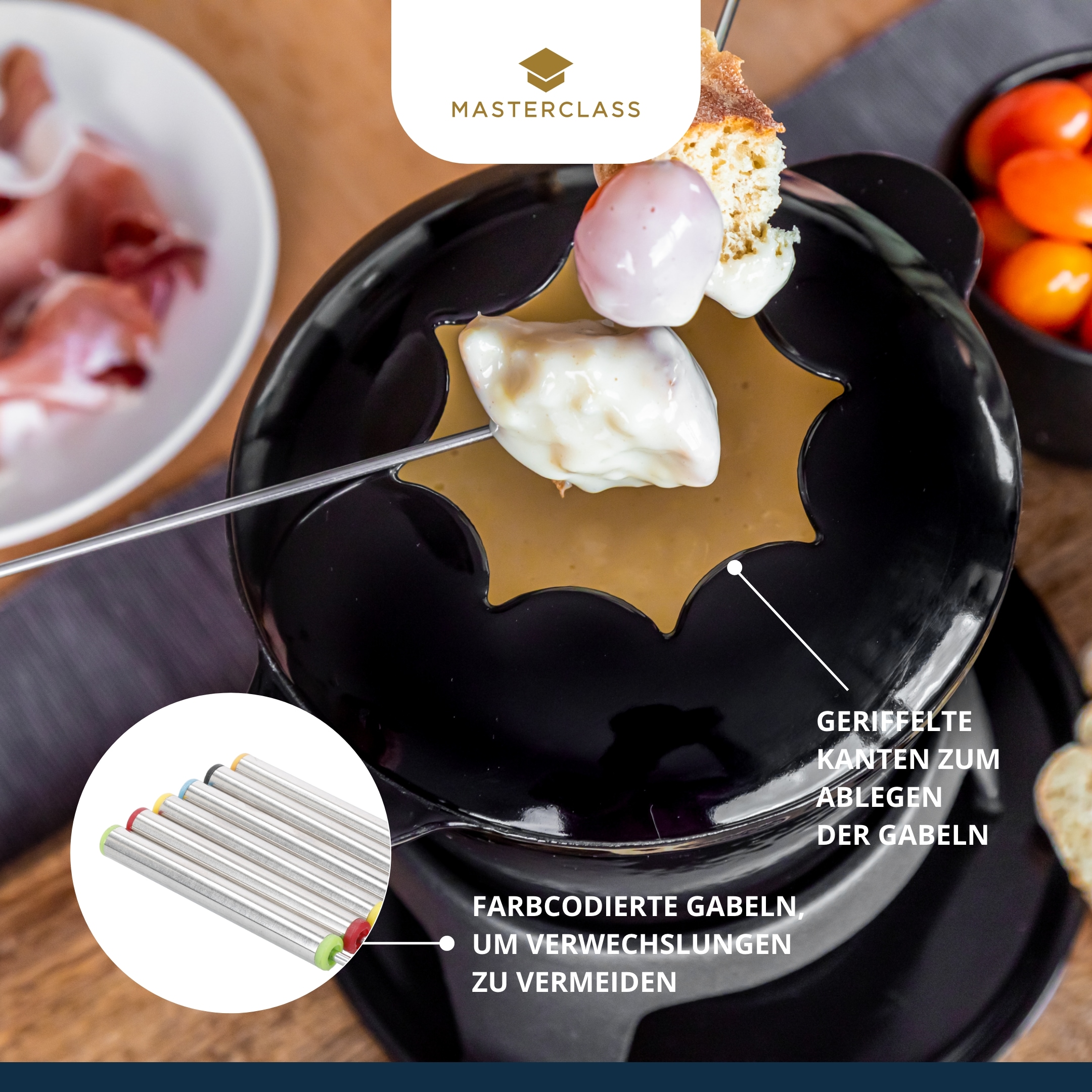 Master Class Fondue »MasterClass«, emailliertes Gusseisen, in Geschenkverpackung