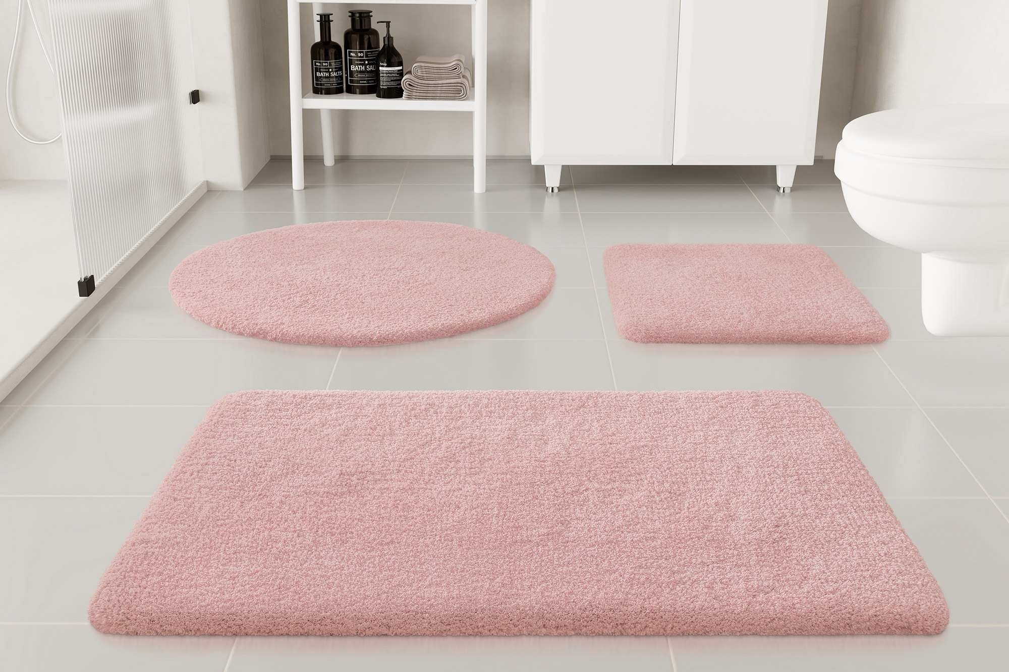 OTTO home Badematte »Kaarin«, rutschhemmend beschichtet, schnell trocknend, Badteppich, getuftet, flauschig, hochflor, große Farbauswahl