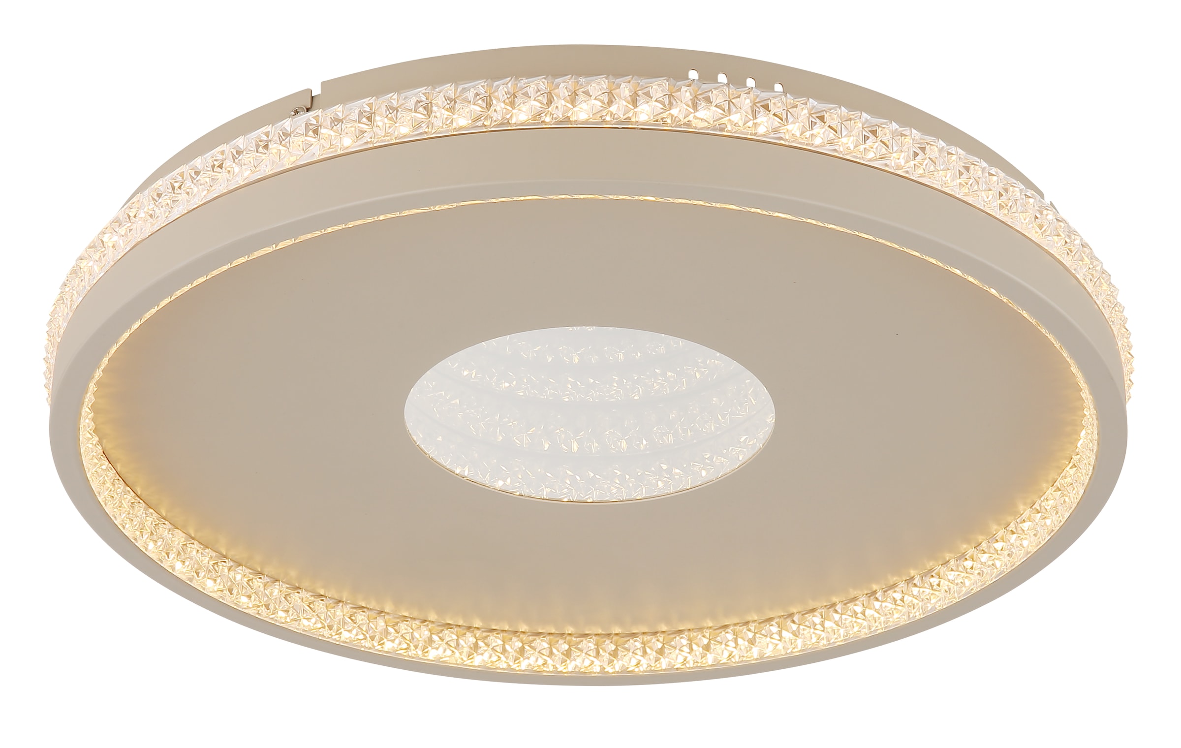 GLOBO LIGHTING Deckenleuchte »SHIRLEY« LED-Modul 1 Stk. Deckenleuchte Sand, LED dimmbar, 3D-Kristalle, Fernbedienung