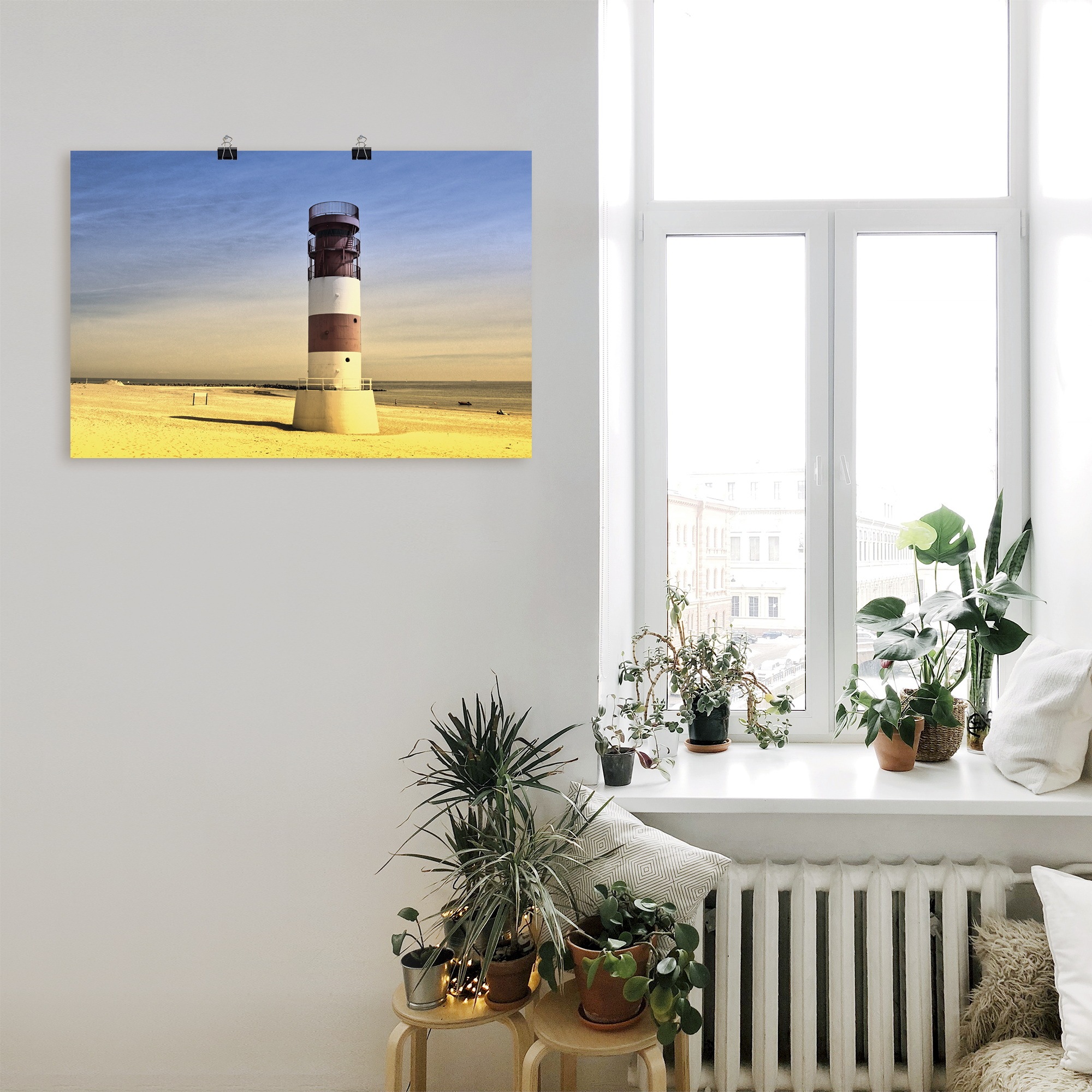Artland Wandbild »Leuchtturm auf Helgoland Düne«, Gebäude, (1 St.), als Alubild, Leinwandbild, Wandaufkleber oder Poster in versch. Größen