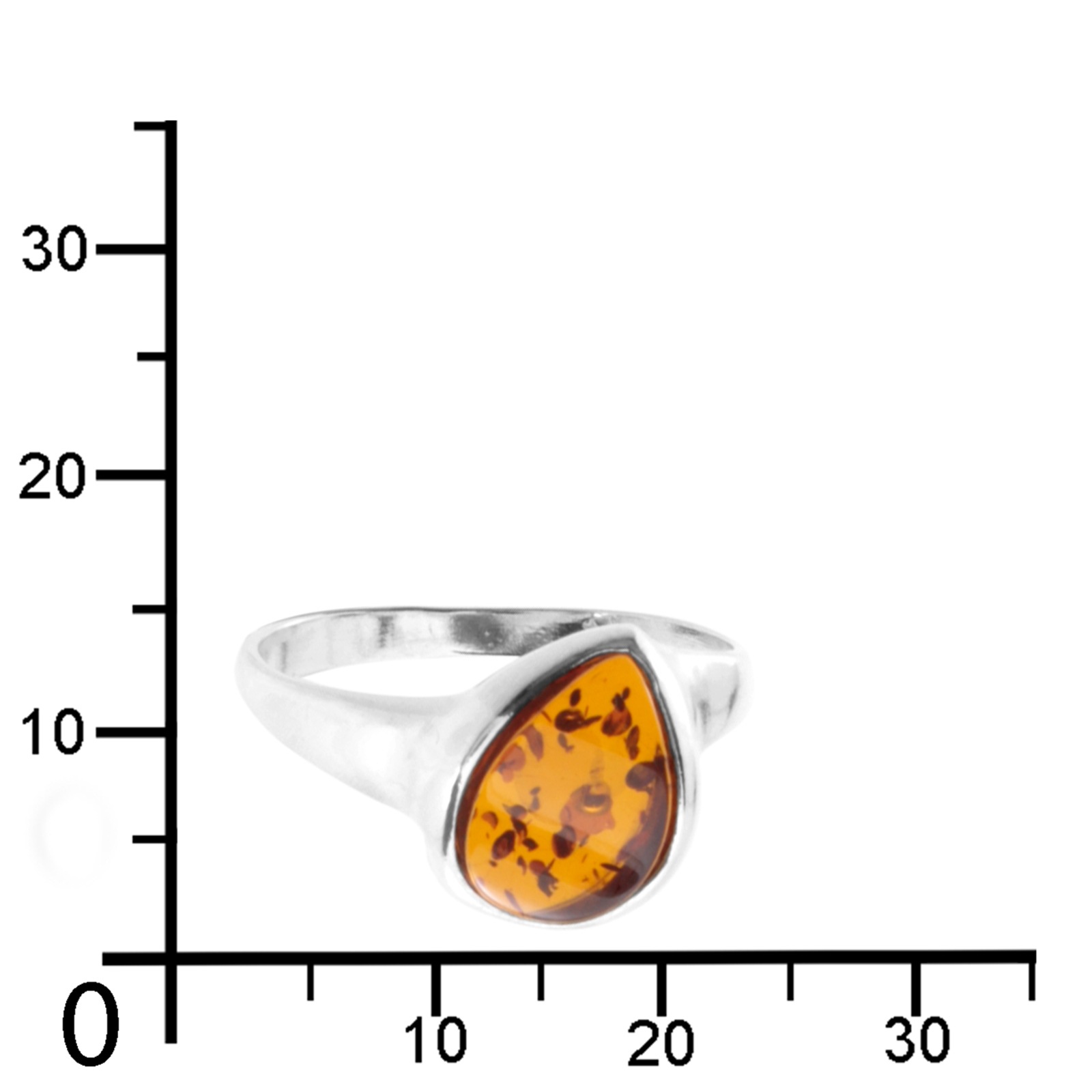 OSTSEE-SCHMUCK Fingerring »- Enela - Silber 925/000 - Bernstein«