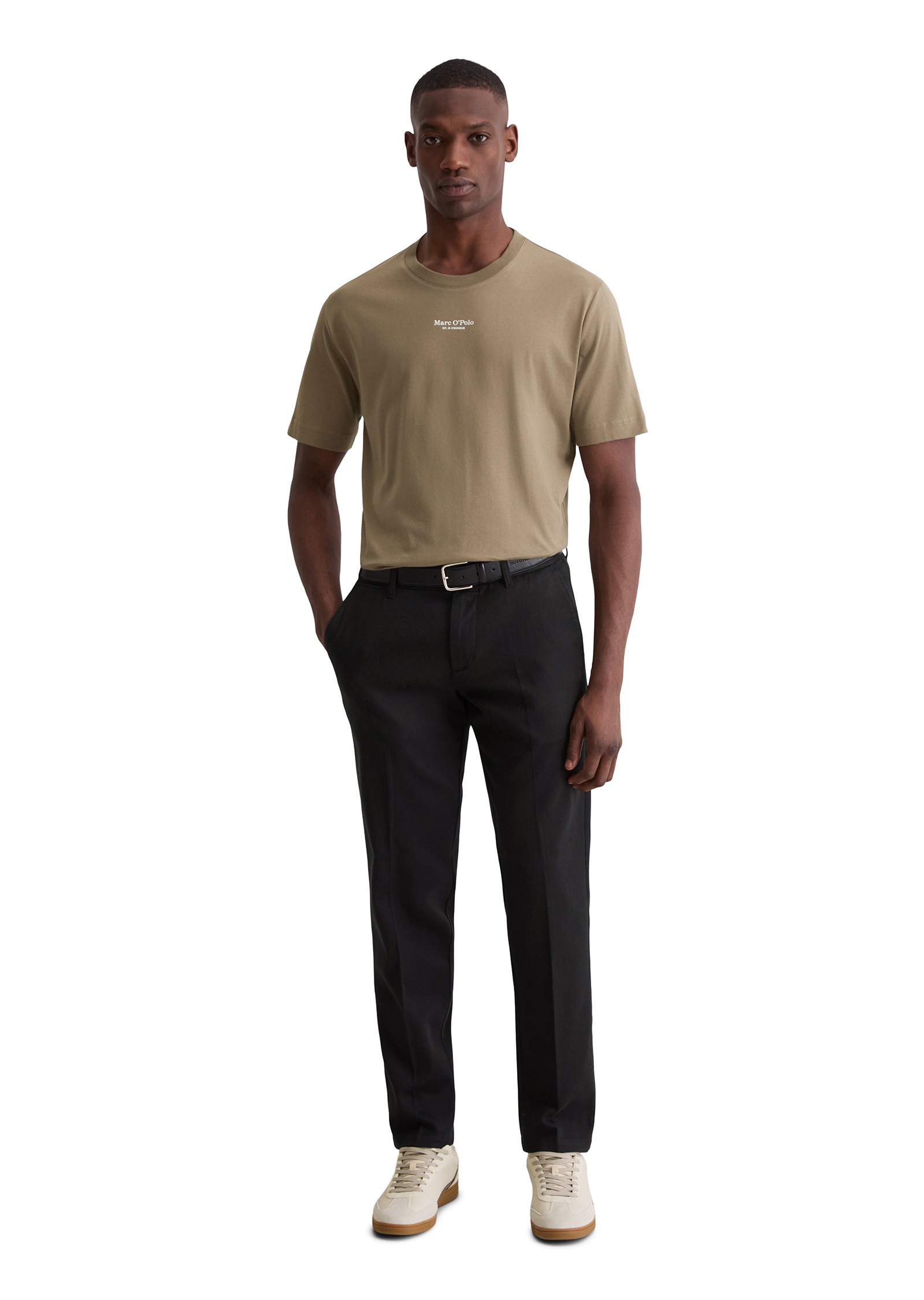 Marc O'Polo T-Shirt ein kleines, dezentes Logo in Kontrastfarbe ziert die Brust