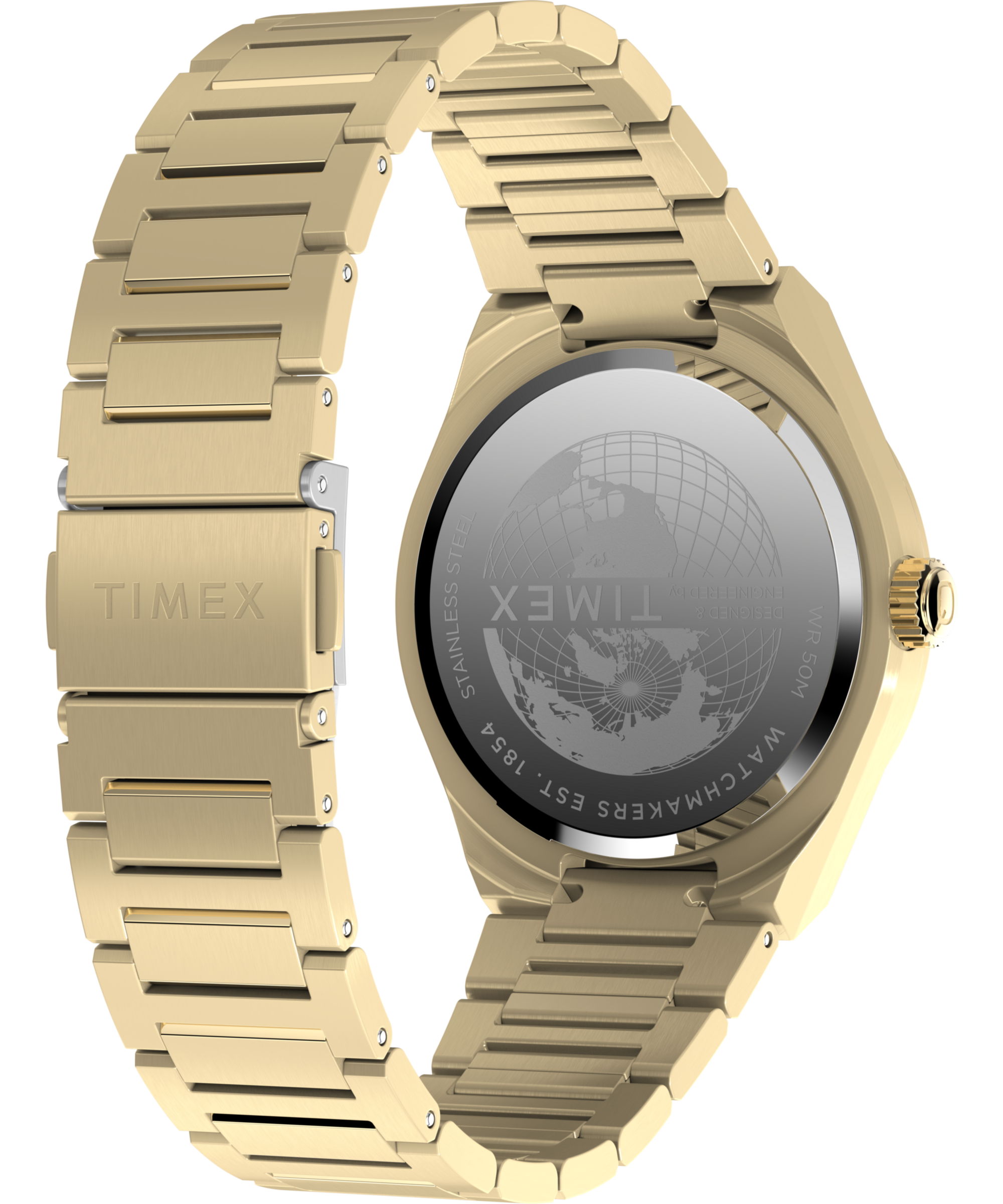 Timex Quarzuhr »CONTINENTAL«, Armbanduhr, Damenuhr, Edelstahlarmband, Datum, Leuchtzeiger