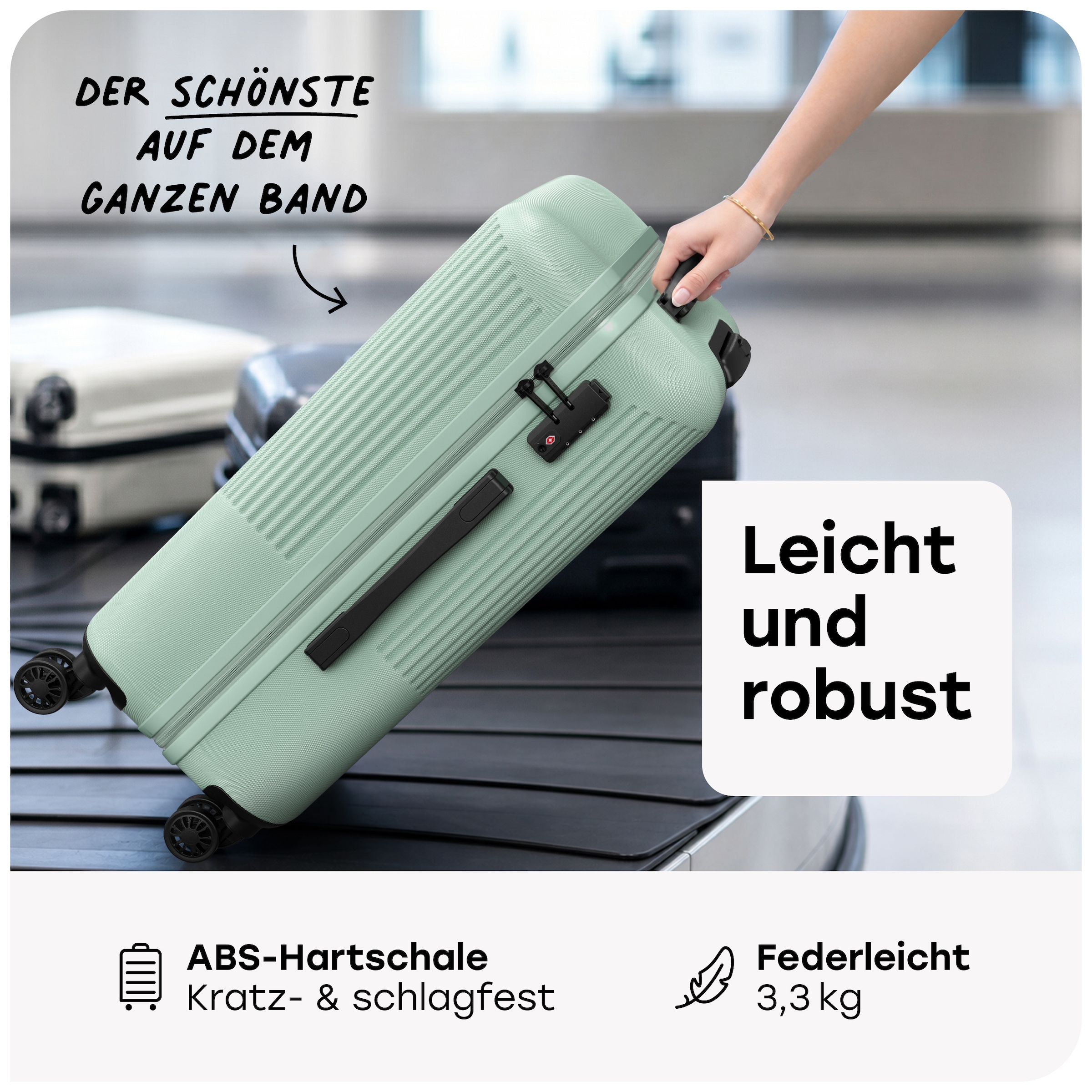 travelite Hartschalen-Trolley »BALI Reisekoffer Hartschale« 65 l 4 Rollen TSA-Schloss – robustes Reisegepäck