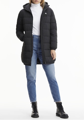 Calvin Klein Jeans Steppmantel »LOGO HOOD LW PADDED COAT«, mit 2-Wege-Reißverschluss kaufen
