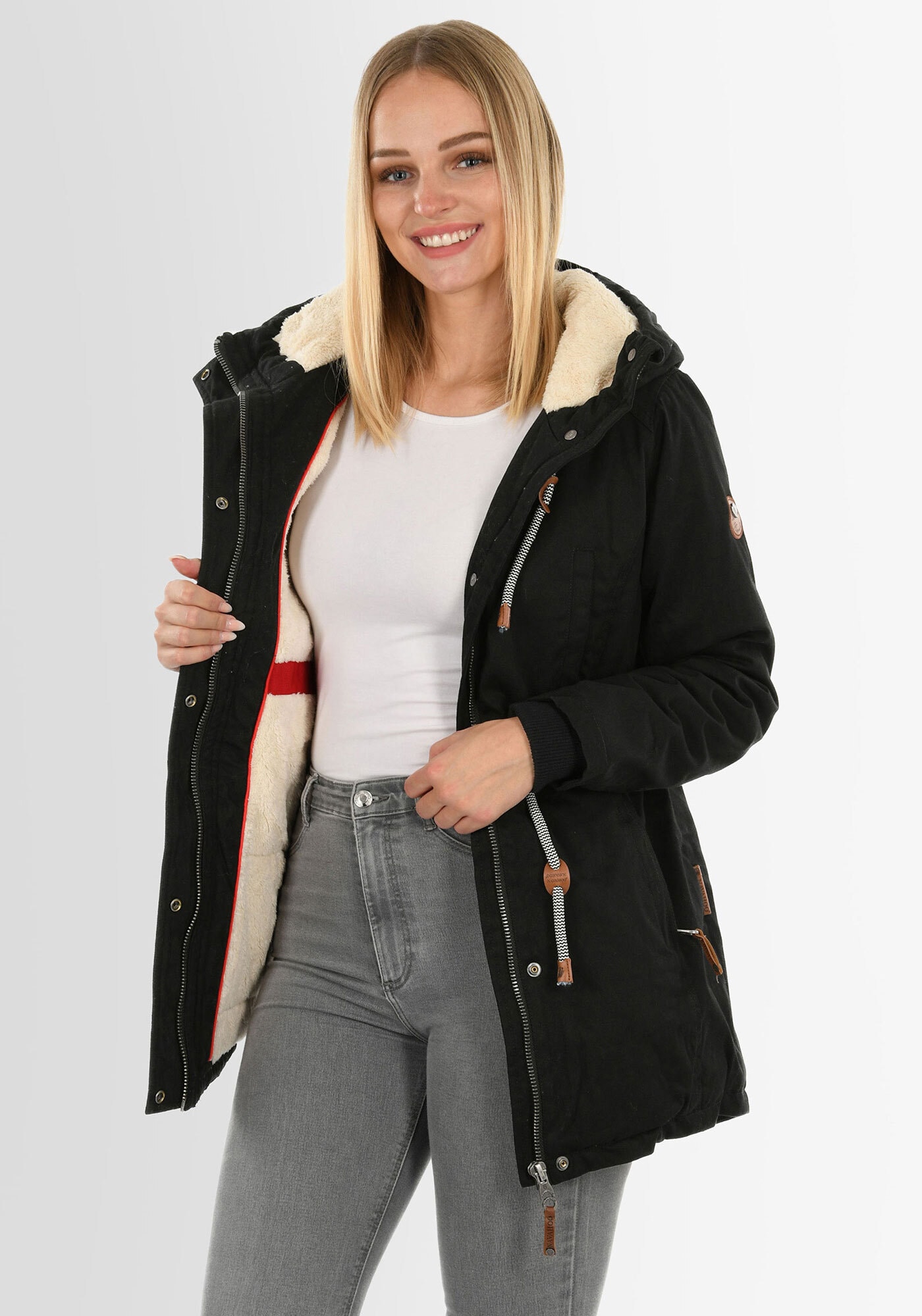 Navahoo Winterjacke »Ireliaa«, mit warmen Teddyfell