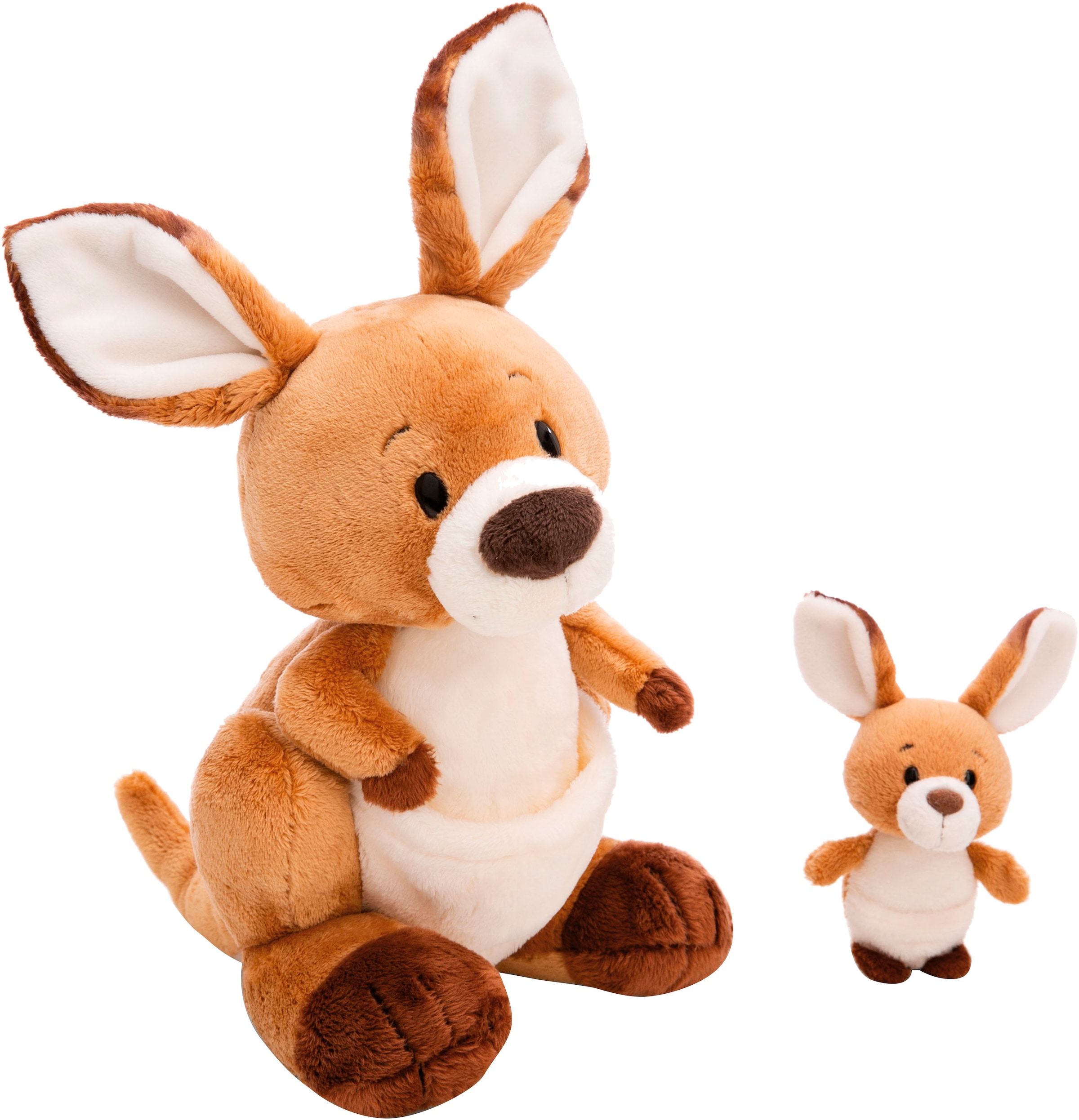 Nici Kuscheltier »Wild Friends GREEN, Känguru Kelly 25 cm stehend mit Kind 10 cm«