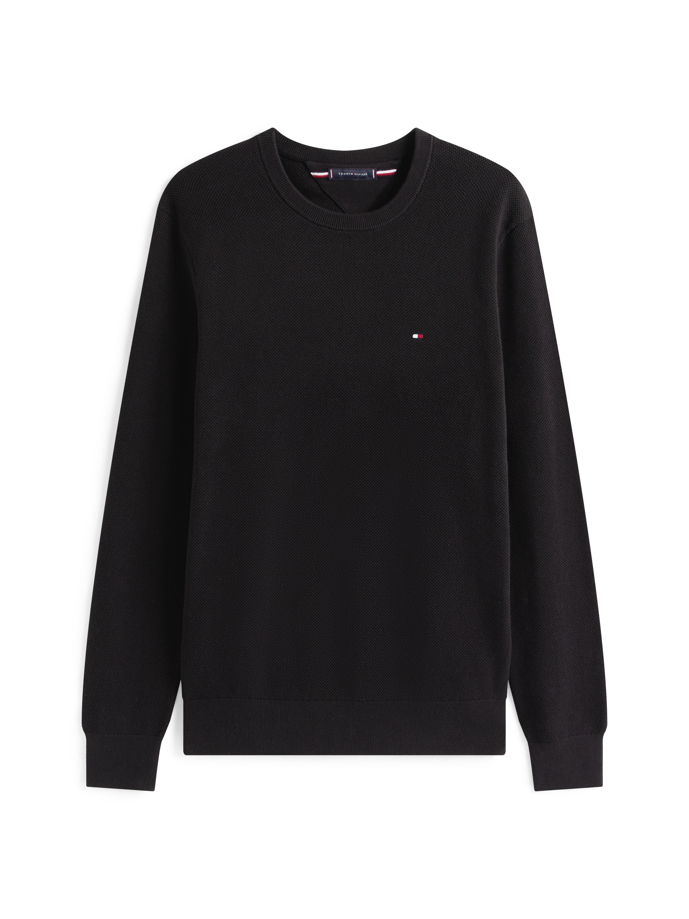 Tommy Hilfiger Rundhalspullover »ESSENTIAL STRUCTURE CREW NECK«, mit feiner Struktur