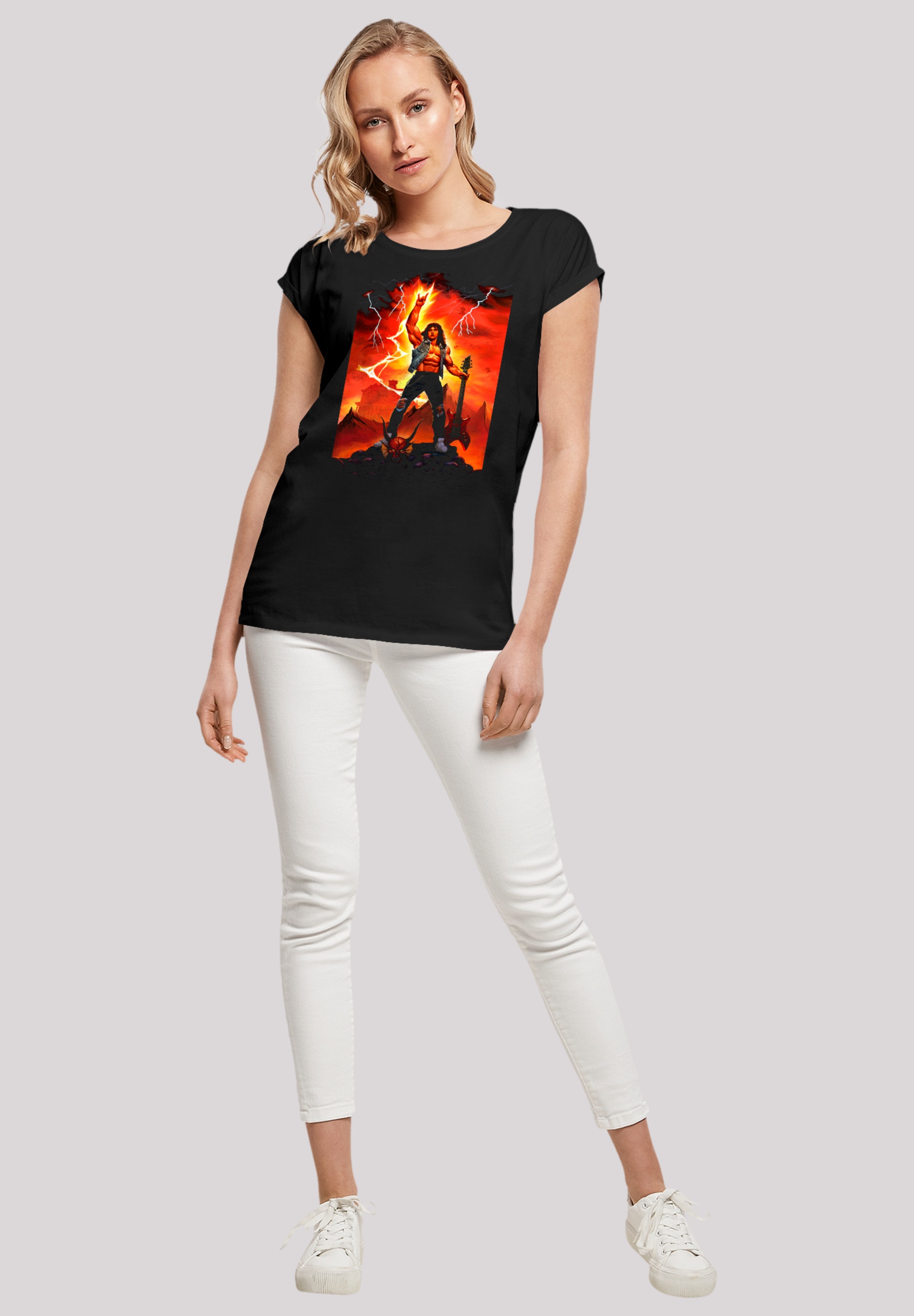 F4NT4STIC T-Shirt »Stranger Things Hell Guitar«, Premium Qualität