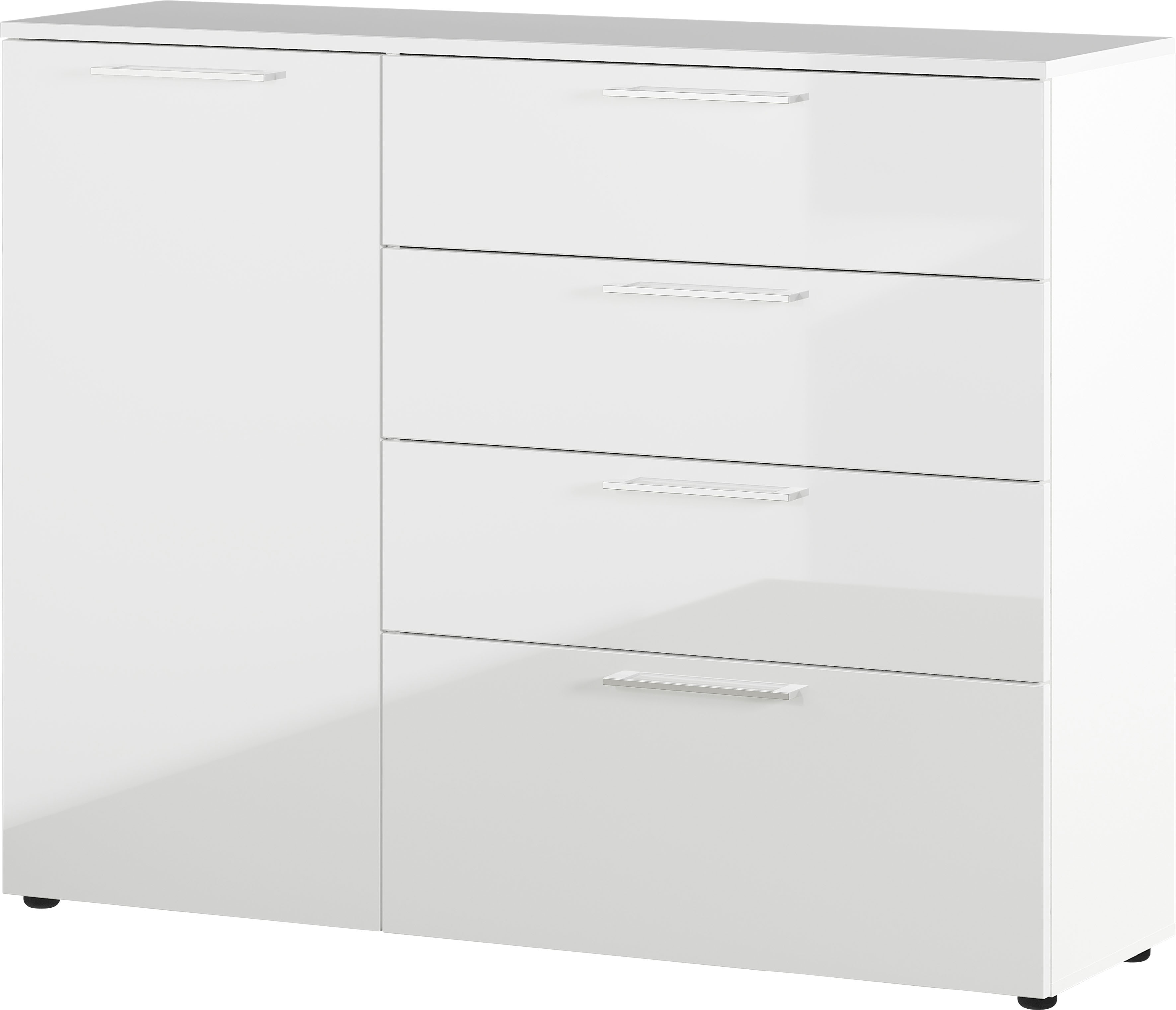 GERMANIA Kommode "Sunnyvale" Breite 135 cm, verstellbare Böden, Hochglanz, Made in Germany