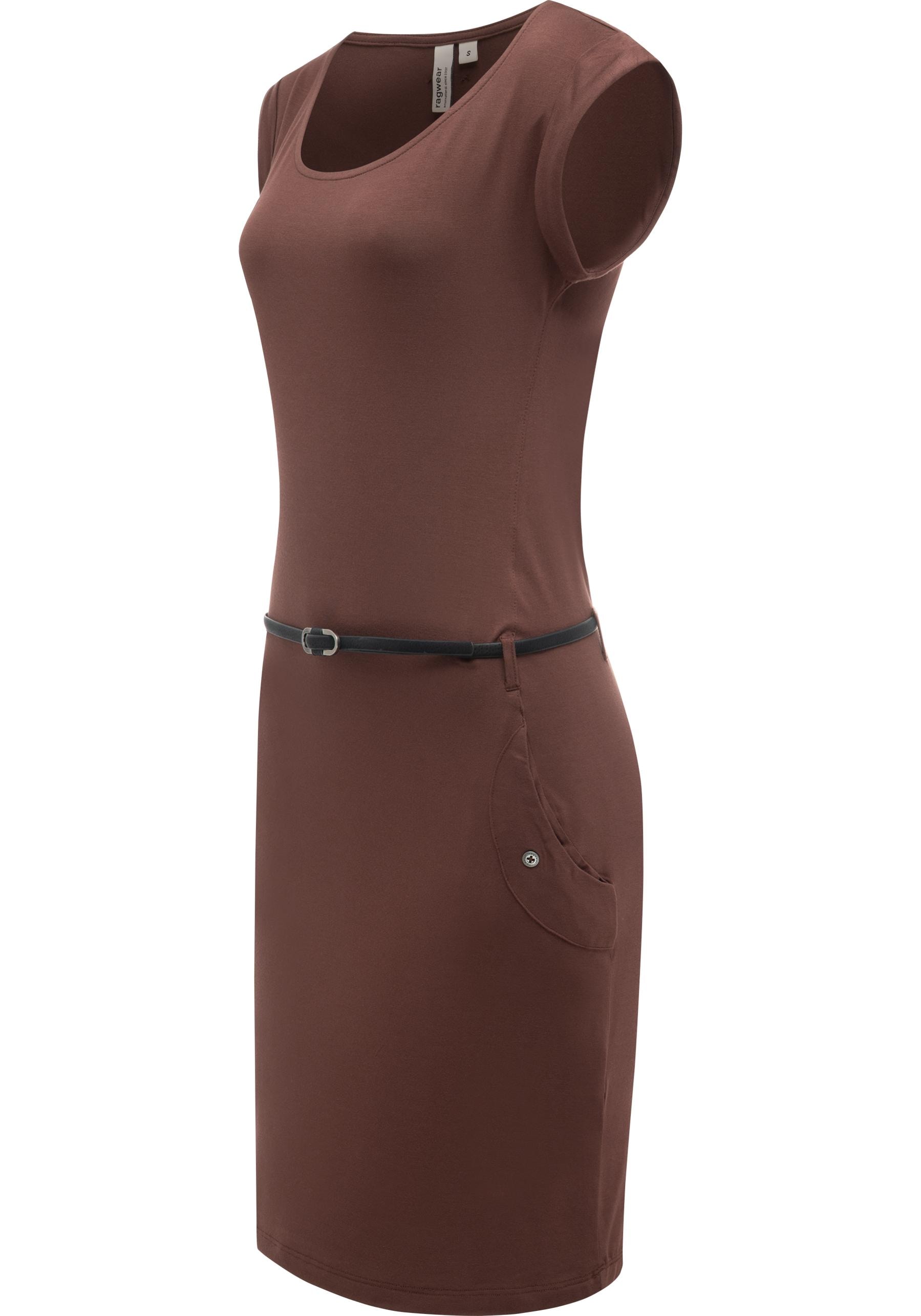 Ragwear Sommerkleid »Tagg« Eingrifftaschen Damen Kurzarm-Kleid mit Taillengürtel und Taschen