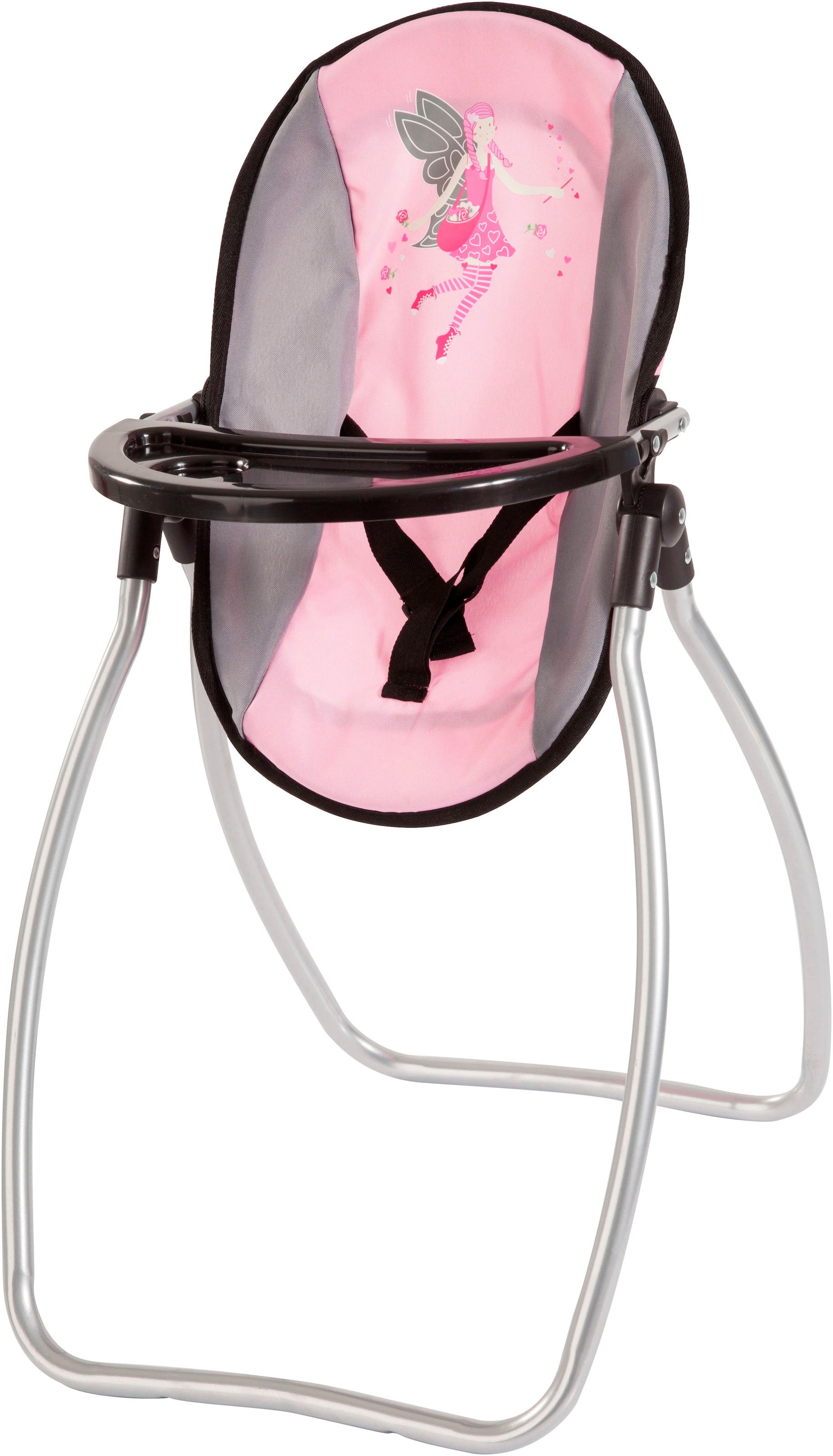 Bayer Puppen Accessoires-Set »Vario rosa/grau«, (Set, 6 tlg.), mit multifunktionalem Sitz