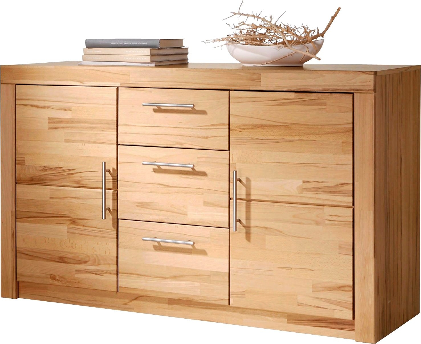 VOGL Möbelfabrik Sideboard "Toronto", Breite 140 cm, teilmassiv, Metallgrif günstig online kaufen
