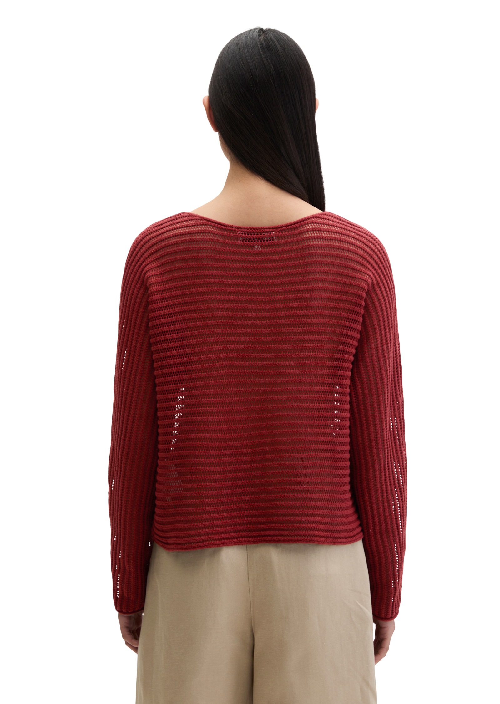 Marc O'Polo Strickpullover »aus Bio-Baumwolle-Leinen-Mix«