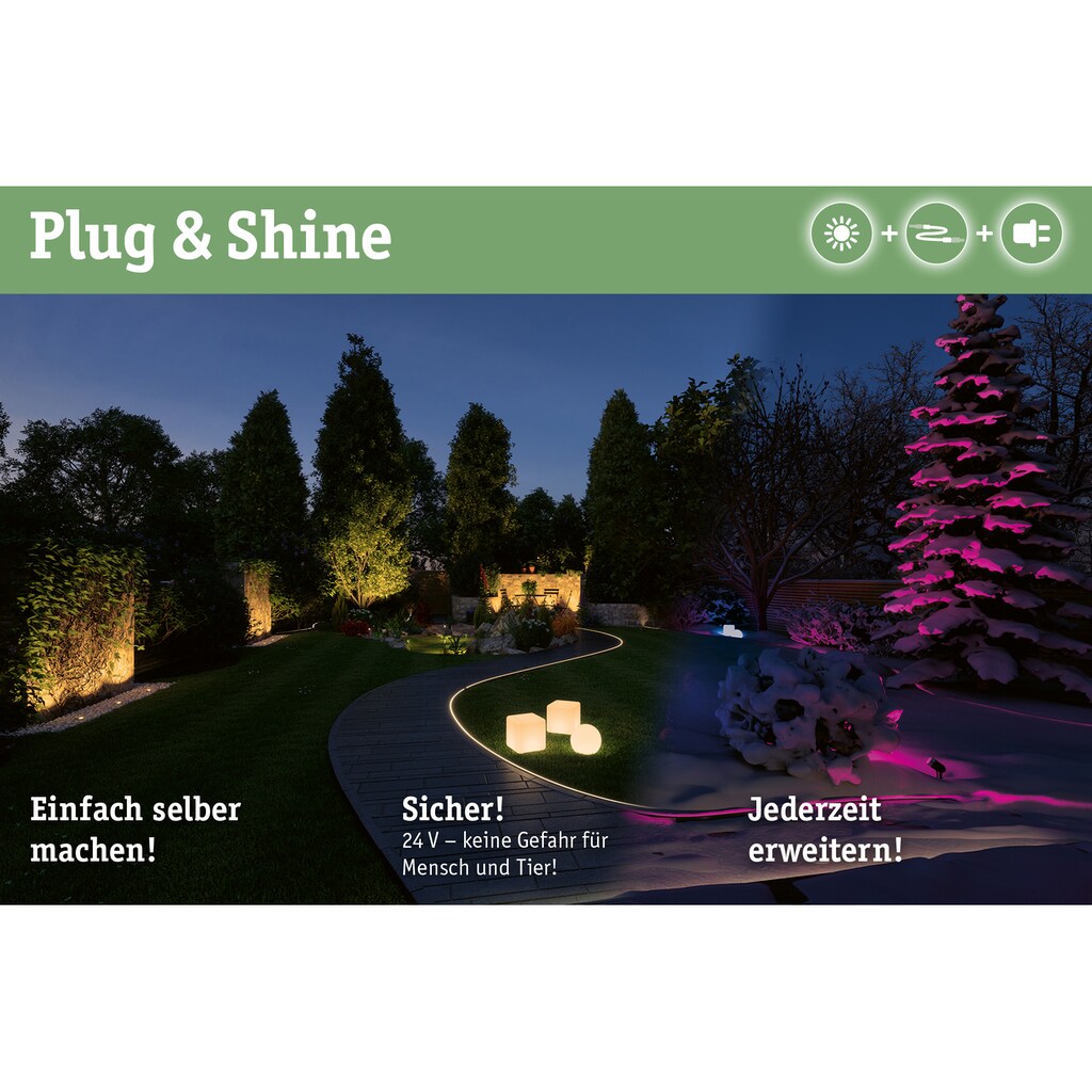 Paulmann LED Gartenleuchte »Plug & Shine«, 1 flammig-flammig