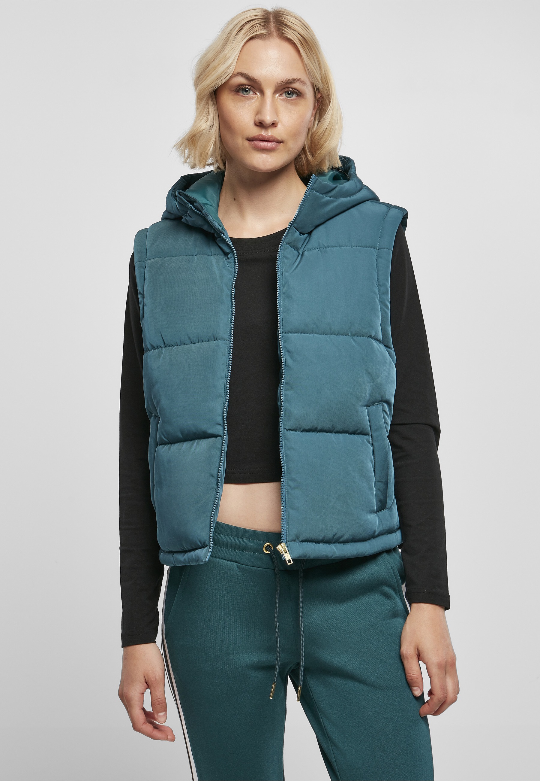 URBAN CLASSICS Jerseyweste »Urban Classics Damen Ladies Recycled Twill Puffer Vest« 1 Stk.
