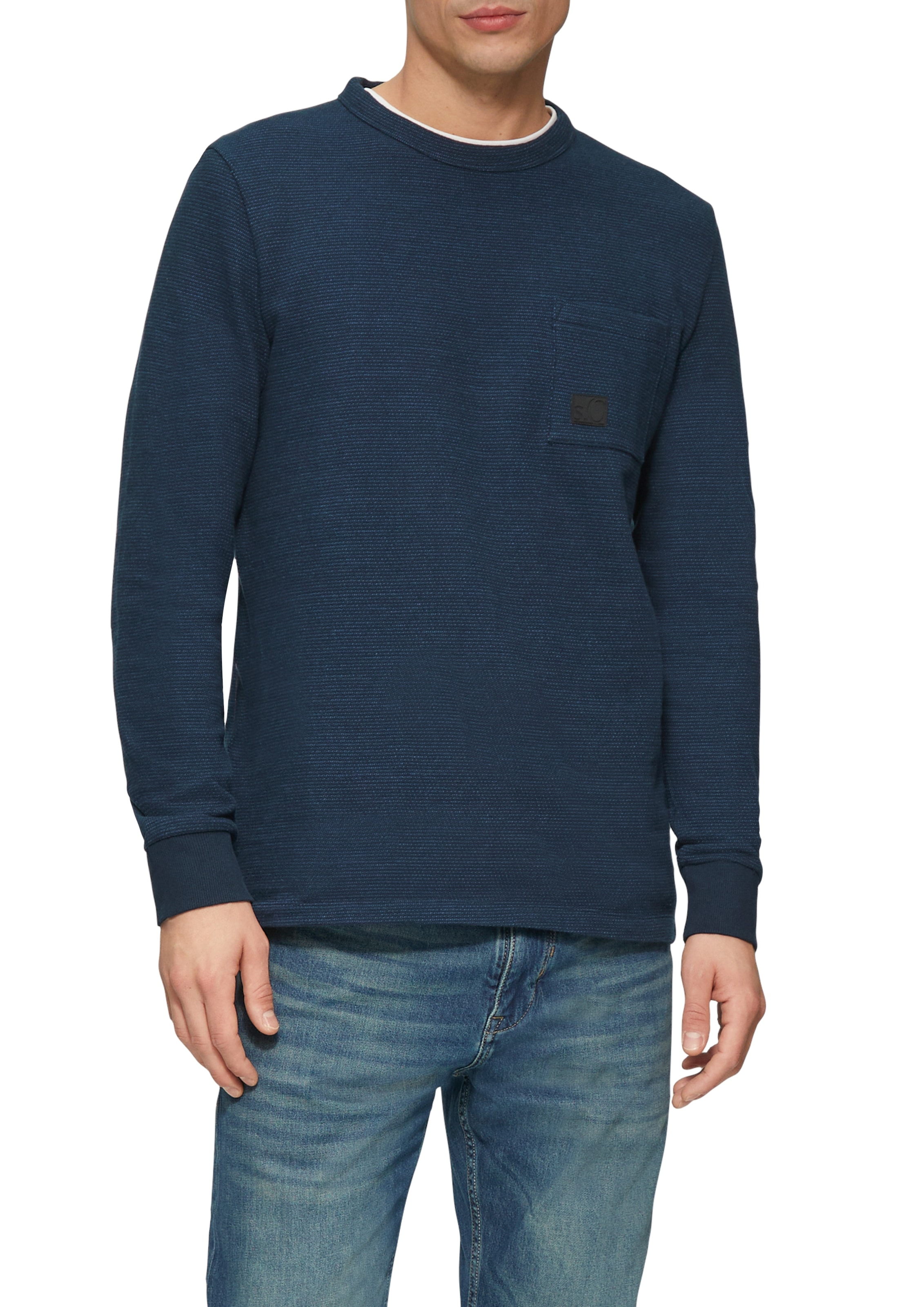 s.Oliver Longsleeve, mit Logo Stickerei