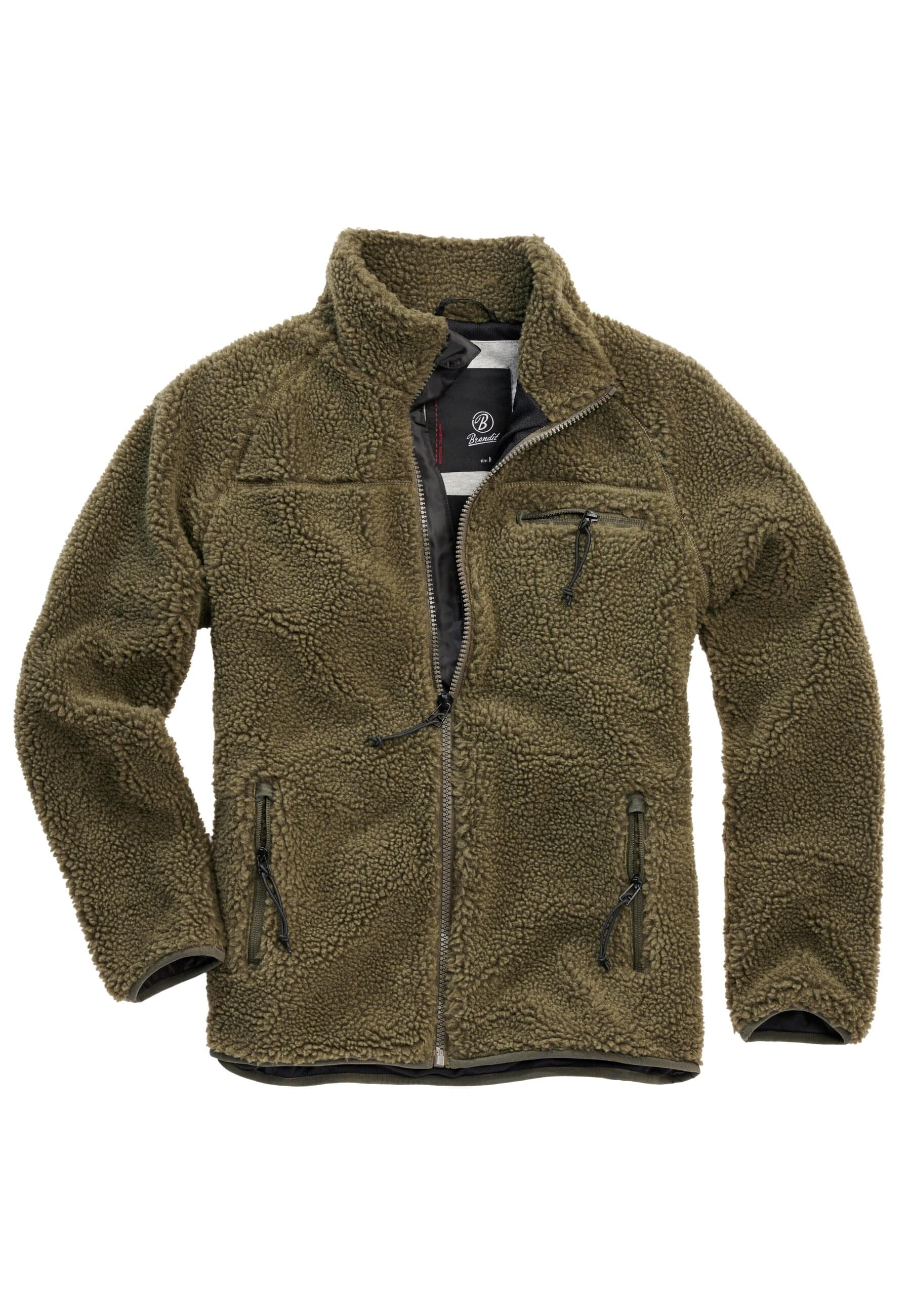 Allwetterjacke »Brandit Herren Teddyfleece Jacket«, (1 St.), ohne Kapuze