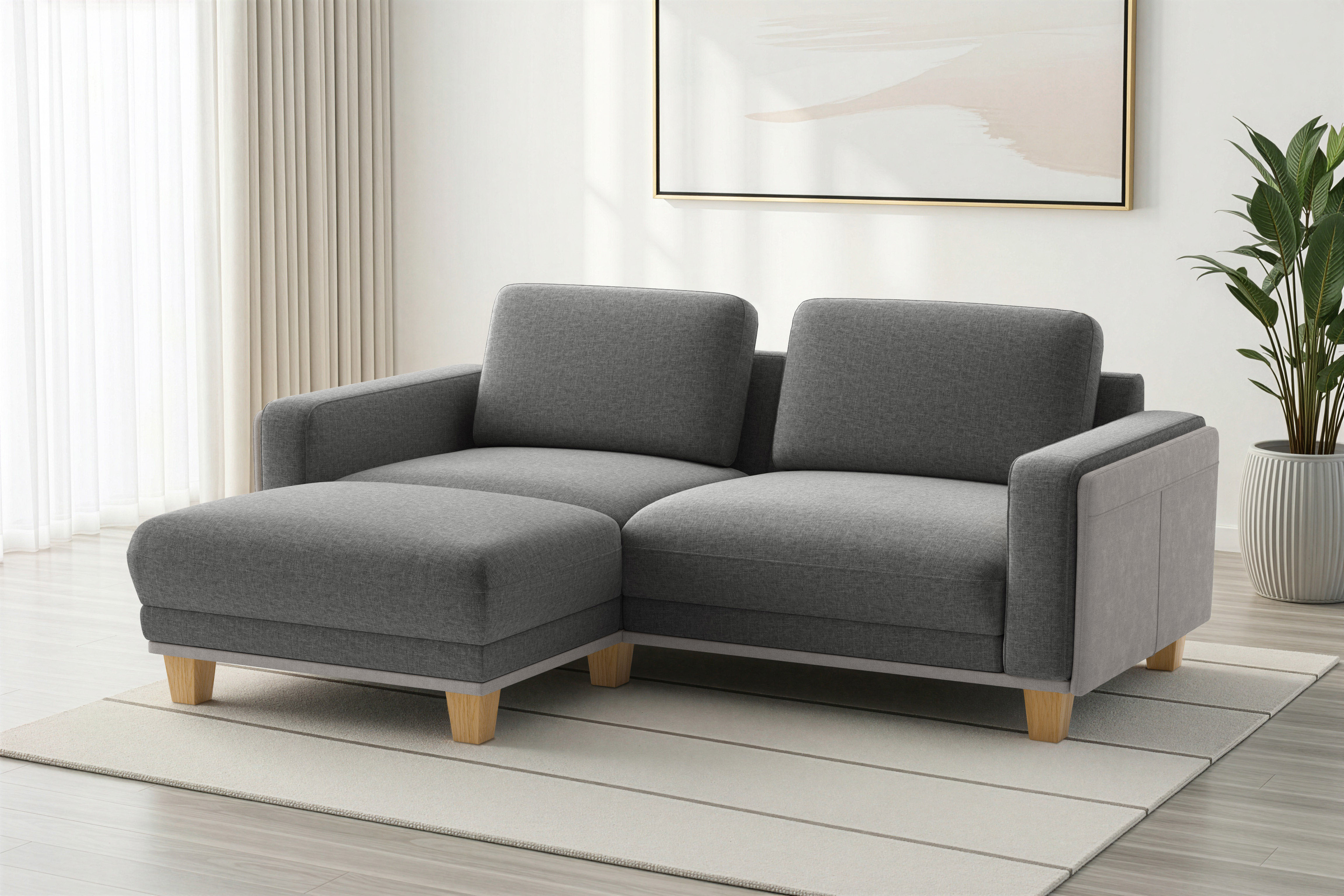 sit&more Ecksofa "Concept" Modernes Sofa in drei Fußfarben zur Auswahl