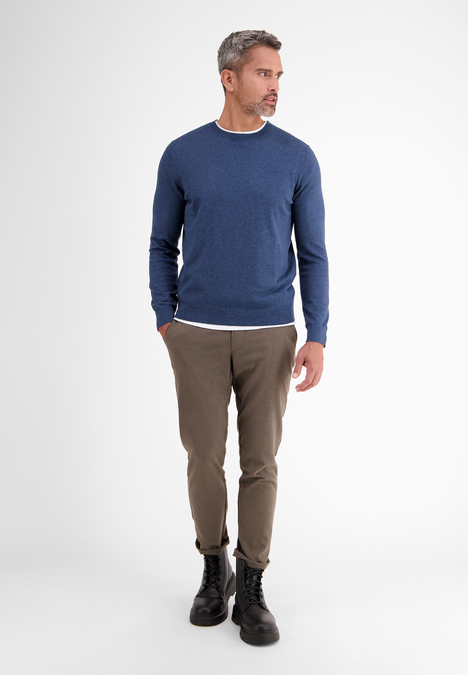 LERROS Strickpullover »LERROS Lässiger Flachstrickpullover«