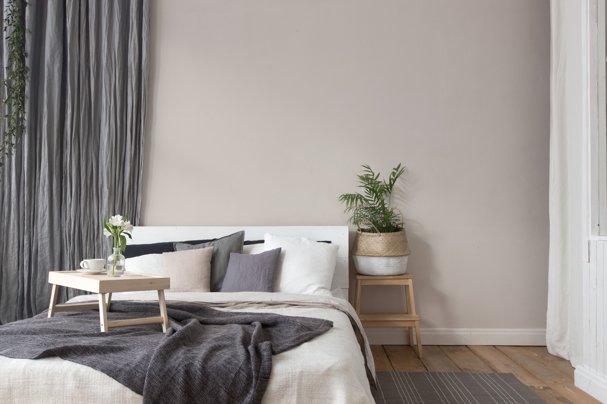 A.S. Création Vliestapete »Landhaustapete mit Pünktchen«, matt-gemustert-neutral, Punktetapete Tapeten Wohnzimmer Schlafzimmer Küche modern Design Optik