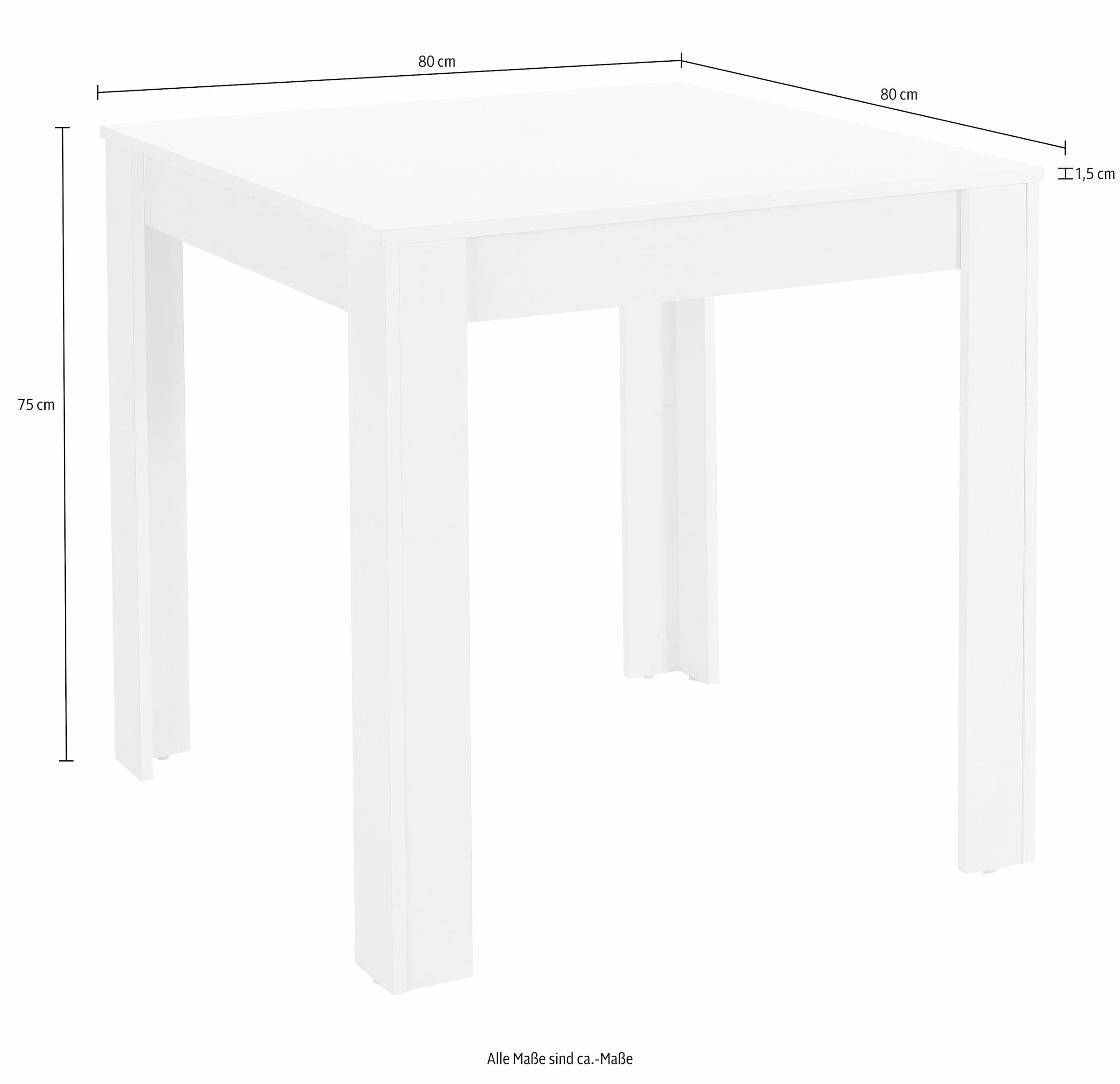 INOSIGN Essgruppe, (Set, 5 tlg.), Tischbreite 80 cm in schieferfarben günstig online kaufen