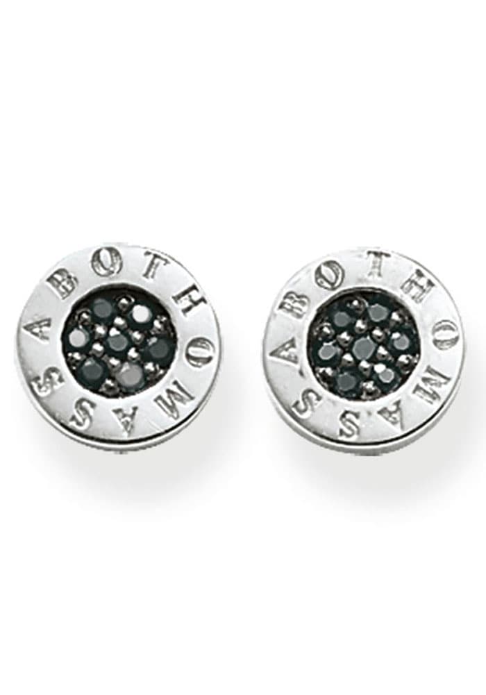 THOMAS SABO Paar Ohrstecker »Classic Pavé Schwarz, Classic Pavé Weiß, H1547- 051-11, H1547-051-14«, mit Zirkonia (synth.) für bestellen | BAUR