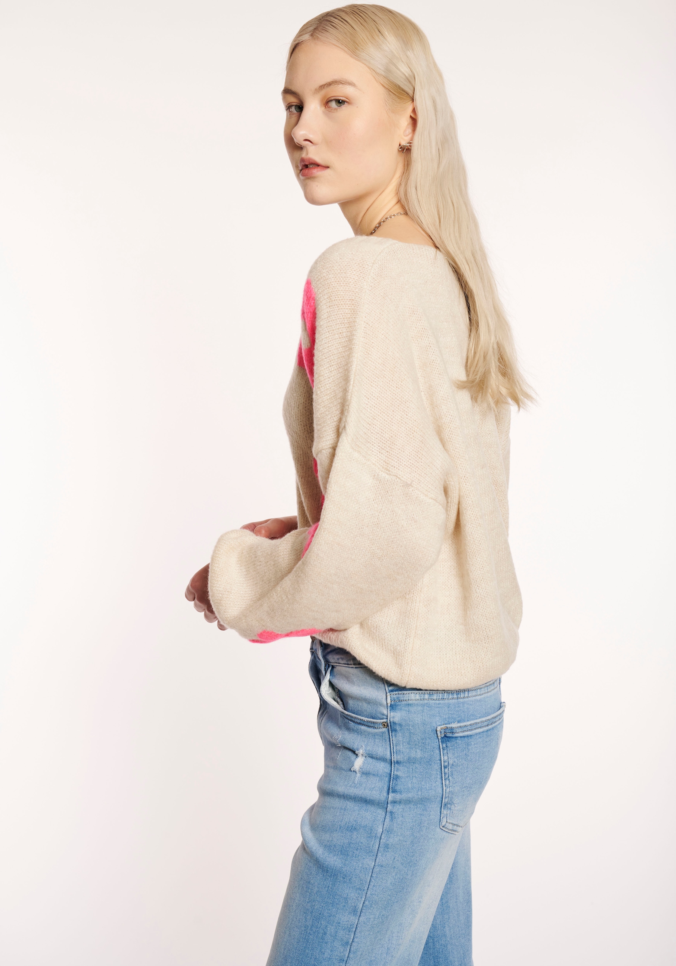 HaILY’S Strickjacke »LS A CD Fl44ower«