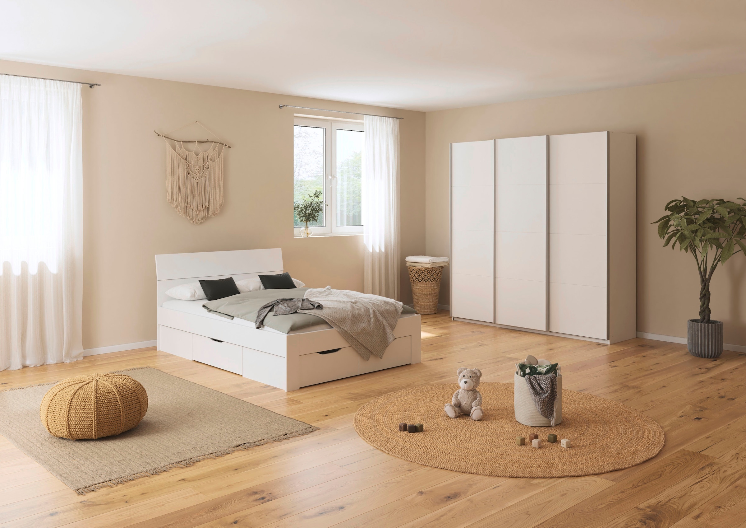 OTTO home Schwebetürenschrank »Kleiderschrank Schrank Garderobe AGORDO mit Dekor- oder Hochglanzfront« in 4 Breiten und 2 Höhen MADE IN GERMANY