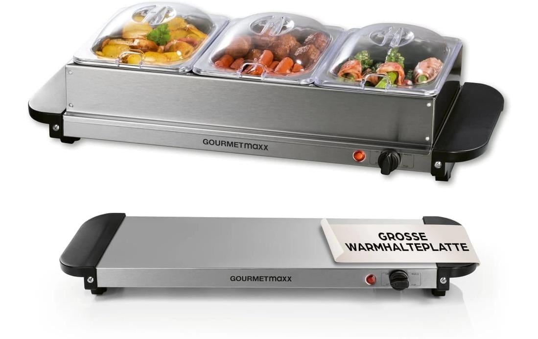 GOURMETmaxx Warmhalteplatte »200 W« Buffetwärmer aus Edelstahl
