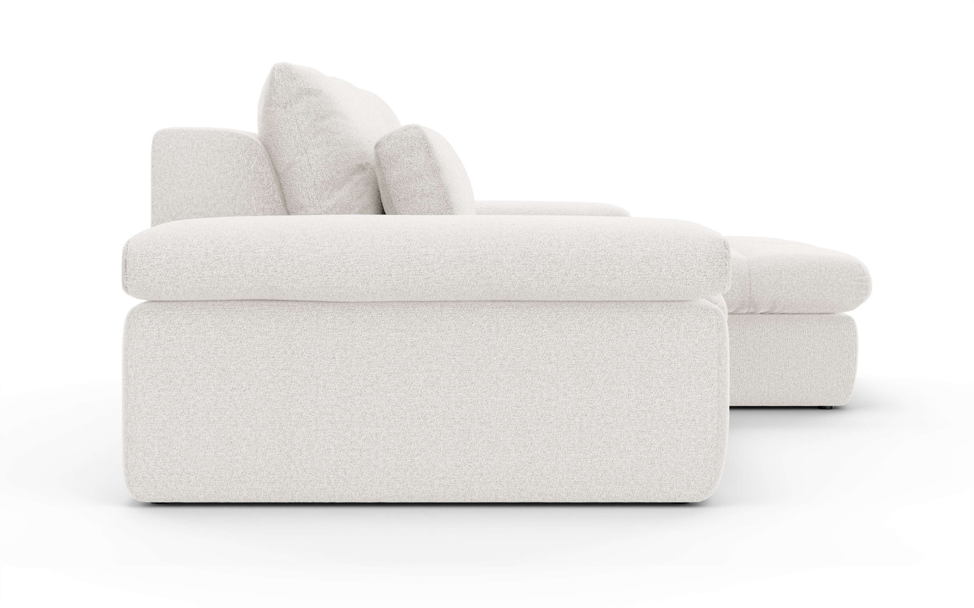 Home affaire Ecksofa »ALVERIE mit Recamiere, moderne Steppung, Maße: B/T/H 274/203/106 cm«, L-Form mit Wellenunterfederung, mit 4 Rückenkissen, pflegeleicht Stoff