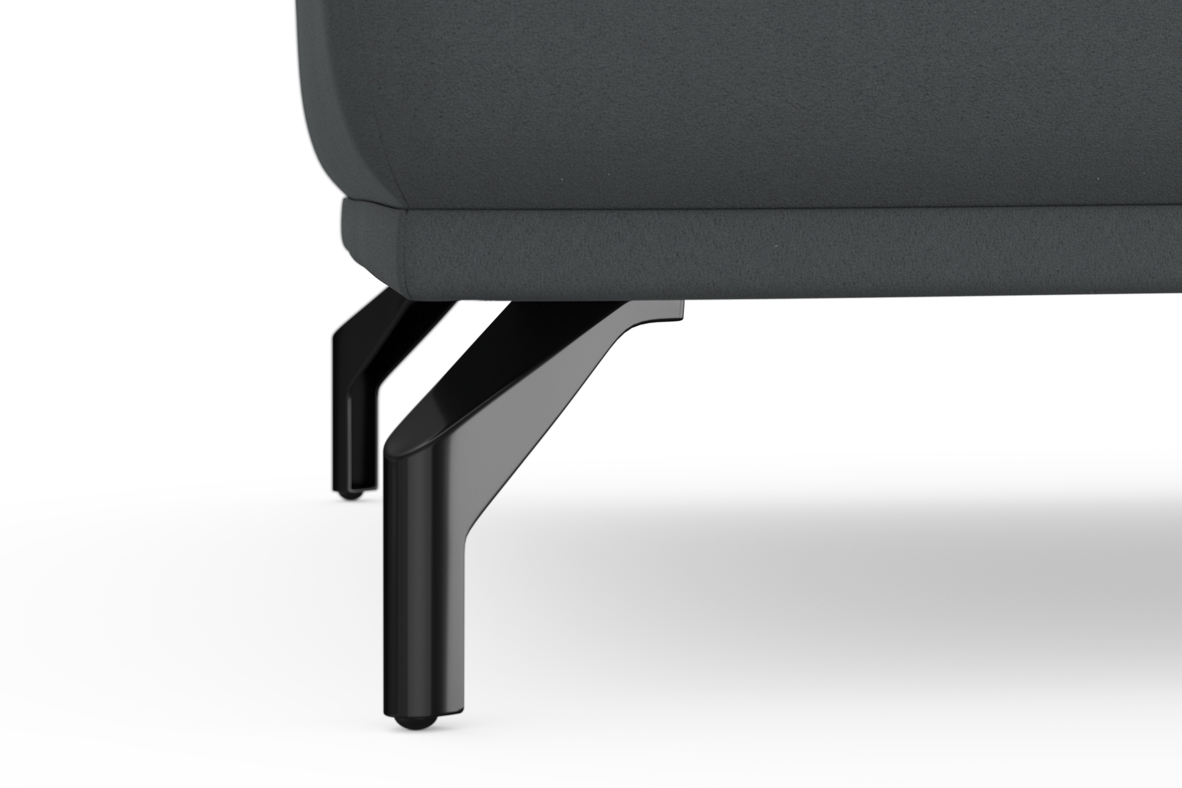 sit&more Hocker »Bailando« mit Federkern und schwarzen, matten Metallfüßen