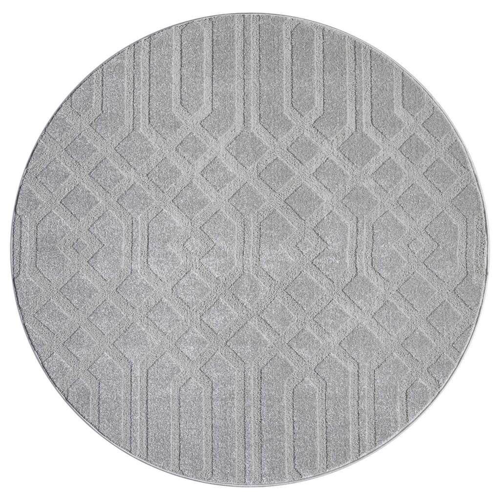 Thumbnail - Carpet City Teppich "FLAIR138" rund 11 mm Höhe Kurzflor-Teppich, Skandi-Stil, Wohnzimmer