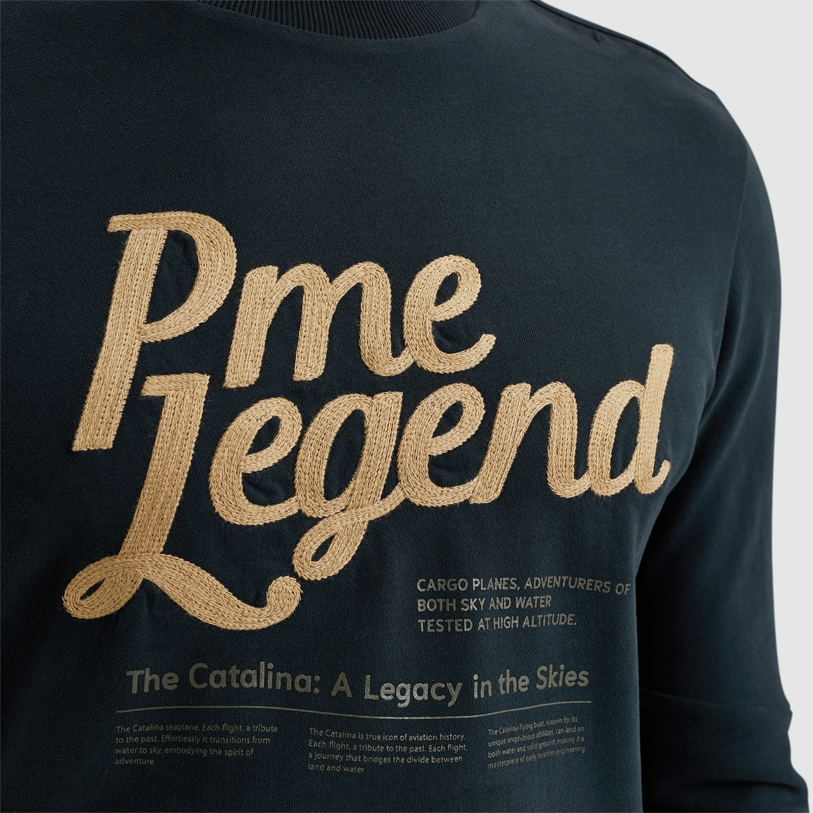 PME LEGEND Sweatshirt, mit Logo Stickerei und Print