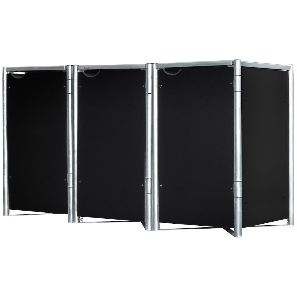 Hide Mülltonnenbox, für 3 x 240 l, schwarz