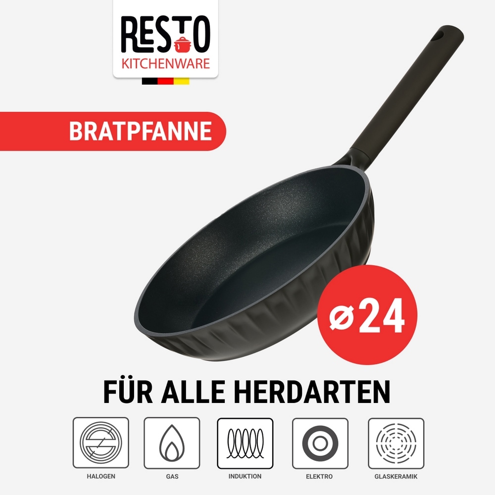 RESTO Kitchenware Bratpfanne »Ascella, antihaftbeschichtet und spülmaschinenfest«, Aluminiumguss, (1 tlg.), Induktion, für alle Herdarten geeignet