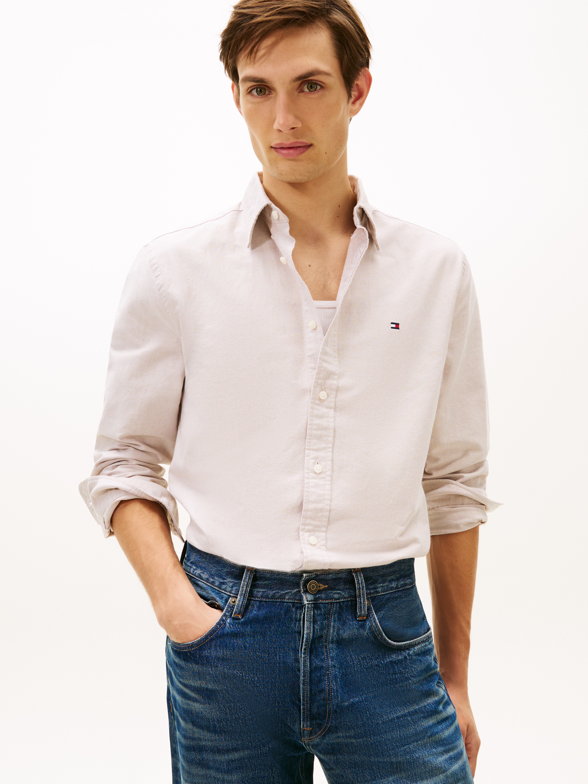Tommy Hilfiger Langarmhemd "SOLID HERITAGE OXFORD RF SHIRT" günstig online kaufen