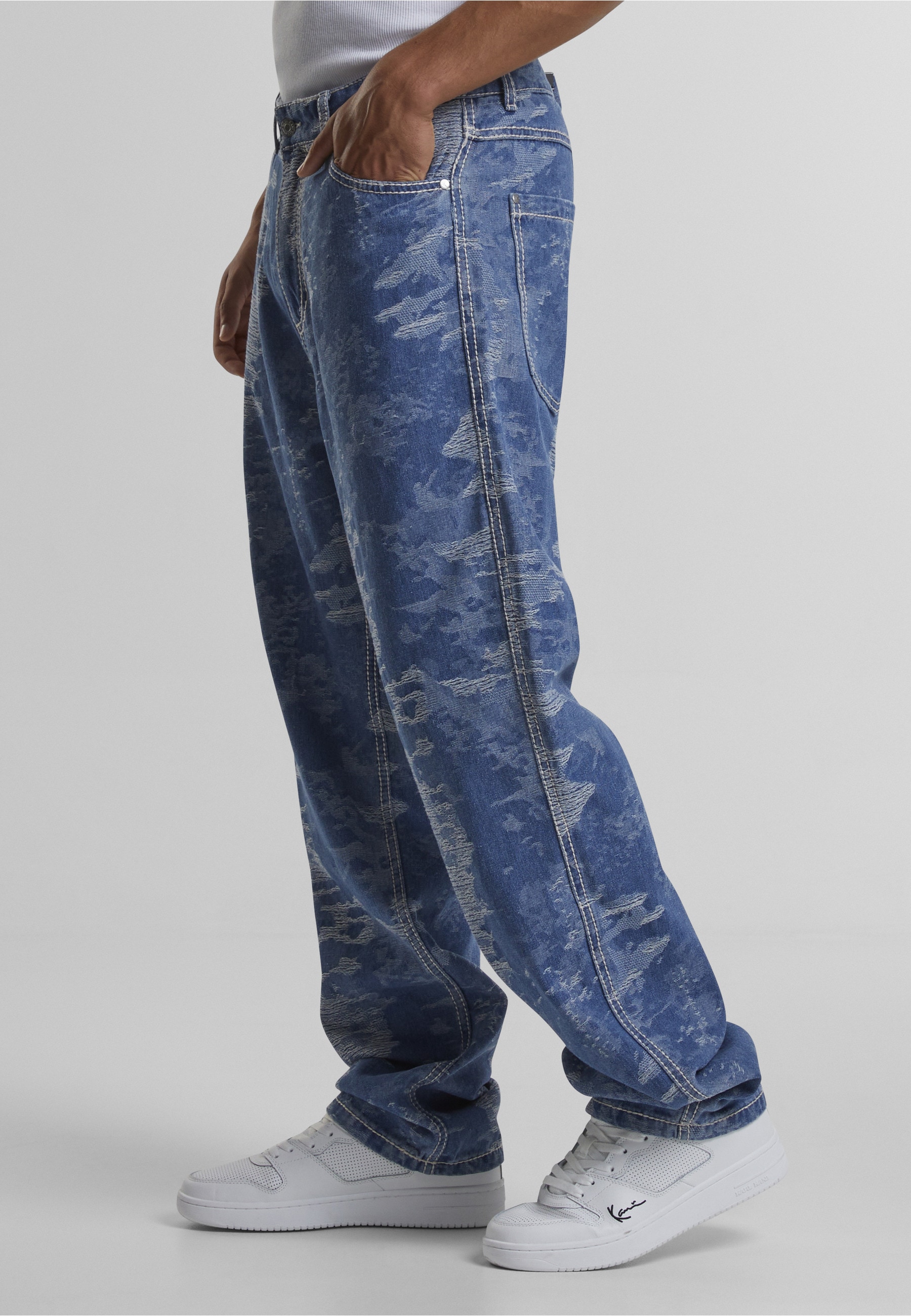 Karl Kani Stoffhose »Karl Kani OG K Distress Camo Five Pocket Denim«